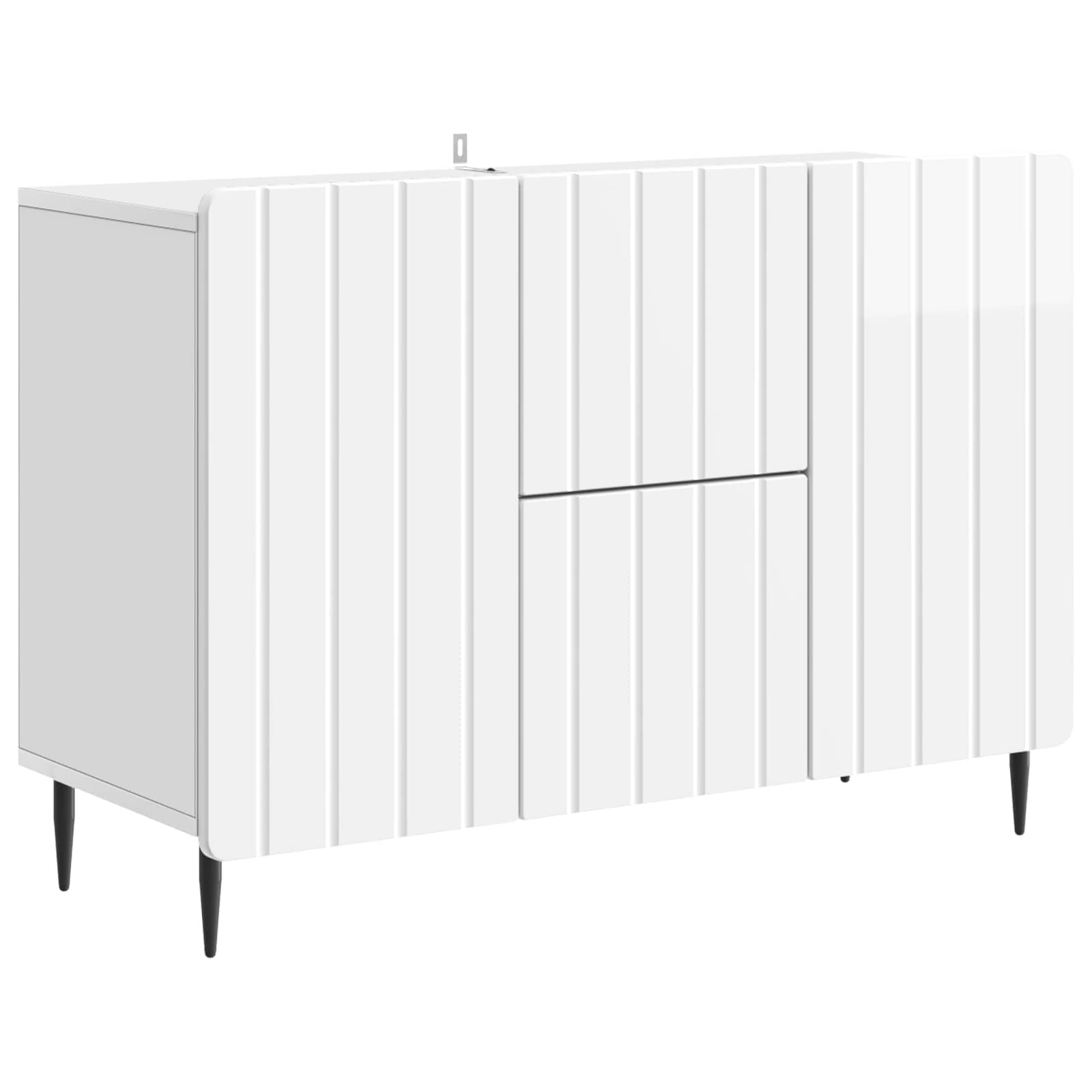 vidaXL Dressoir met lade Zwart 89 x 34,5 x 62 cm Bewerkt hout