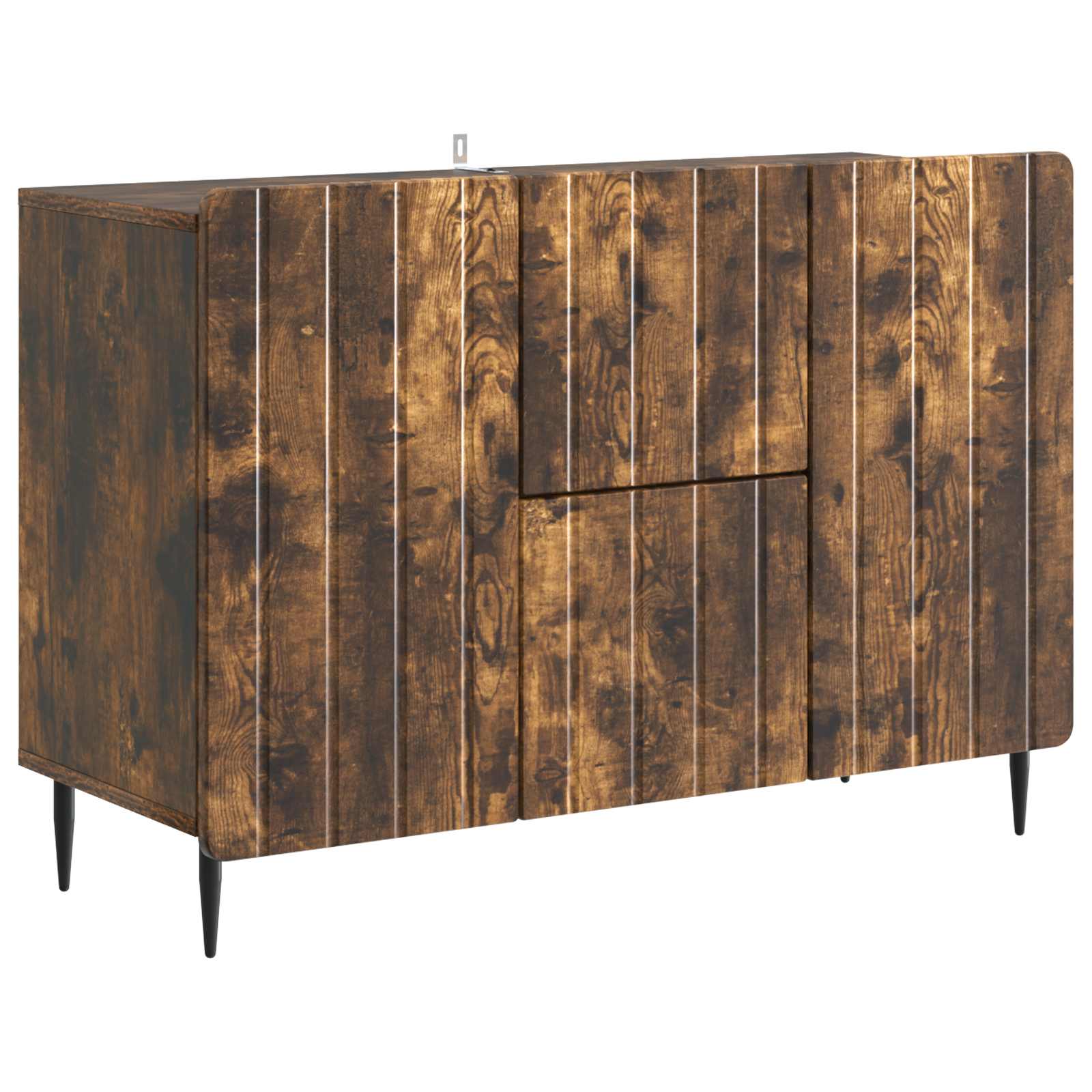 vidaXL Dressoir met lade Zwart 89 x 34,5 x 62 cm Bewerkt hout