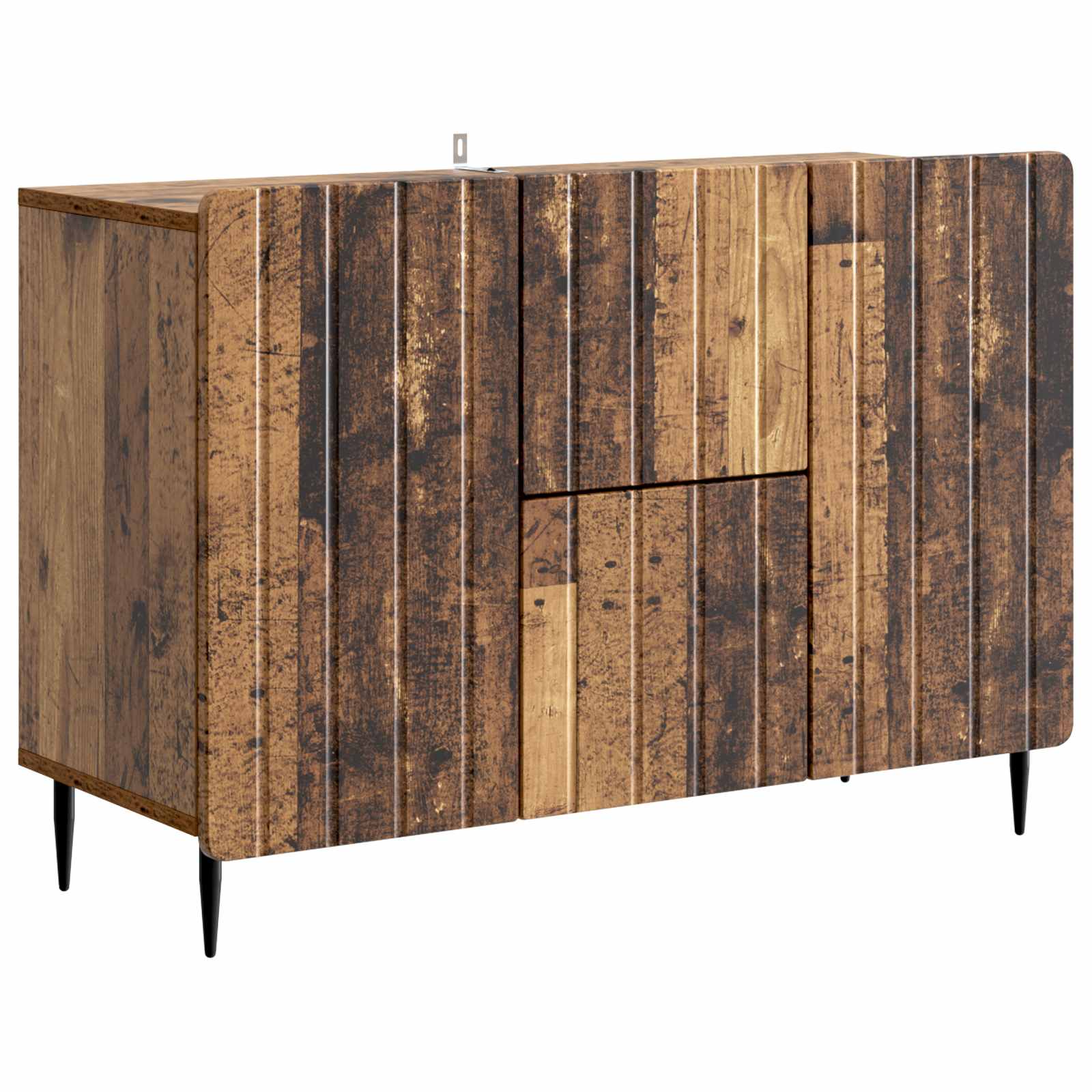 vidaXL Dressoir met lade Zwart 89 x 34,5 x 62 cm Bewerkt hout