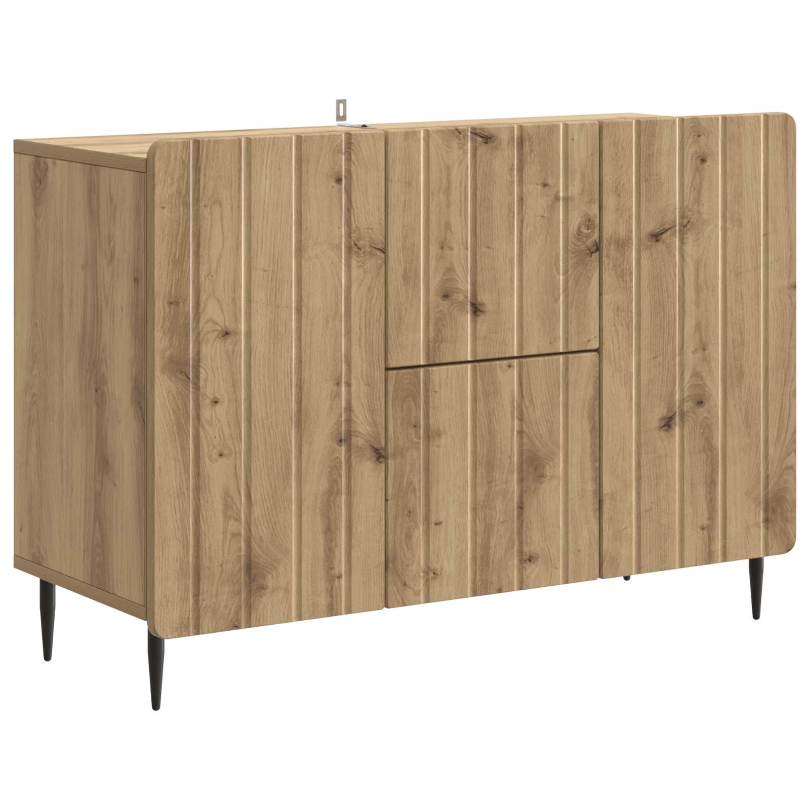 vidaXL Dressoir met lade Zwart 89 x 34,5 x 62 cm Bewerkt hout