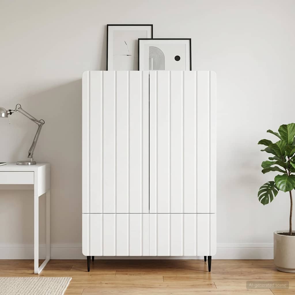 vidaXL Dressoir met lade Zwart 66 x 34,5 x 97 cm Bewerkt hout