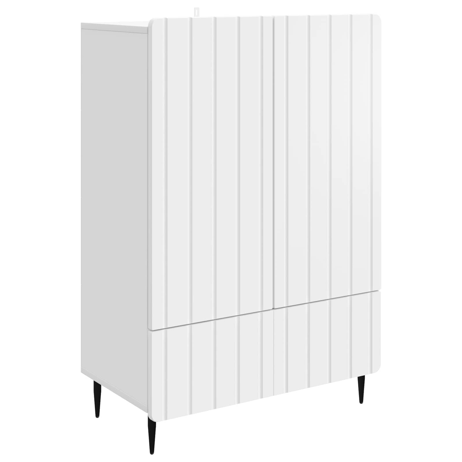 vidaXL Dressoir met lade Zwart 66 x 34,5 x 97 cm Bewerkt hout