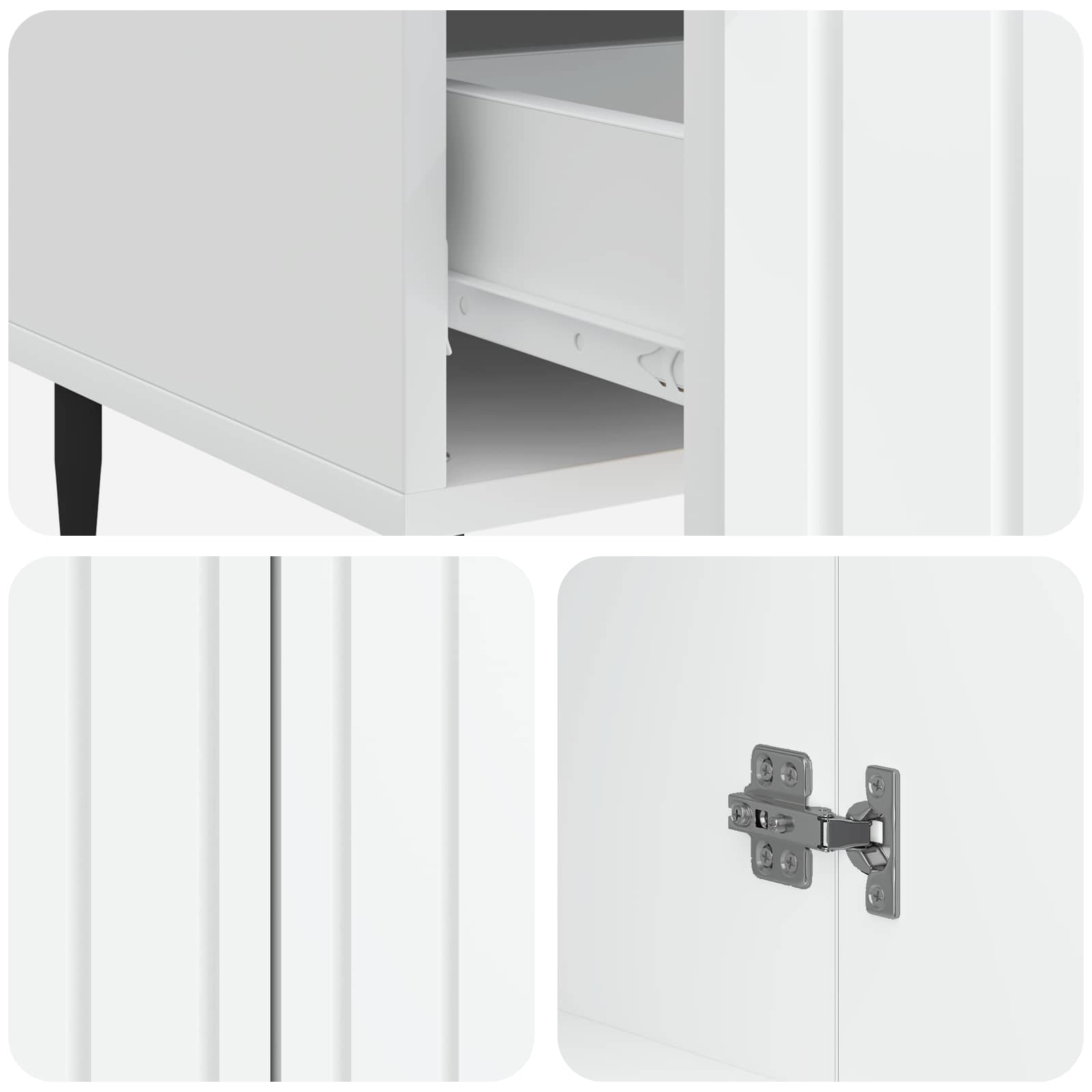 vidaXL Dressoir met lade Zwart 66 x 34,5 x 97 cm Bewerkt hout