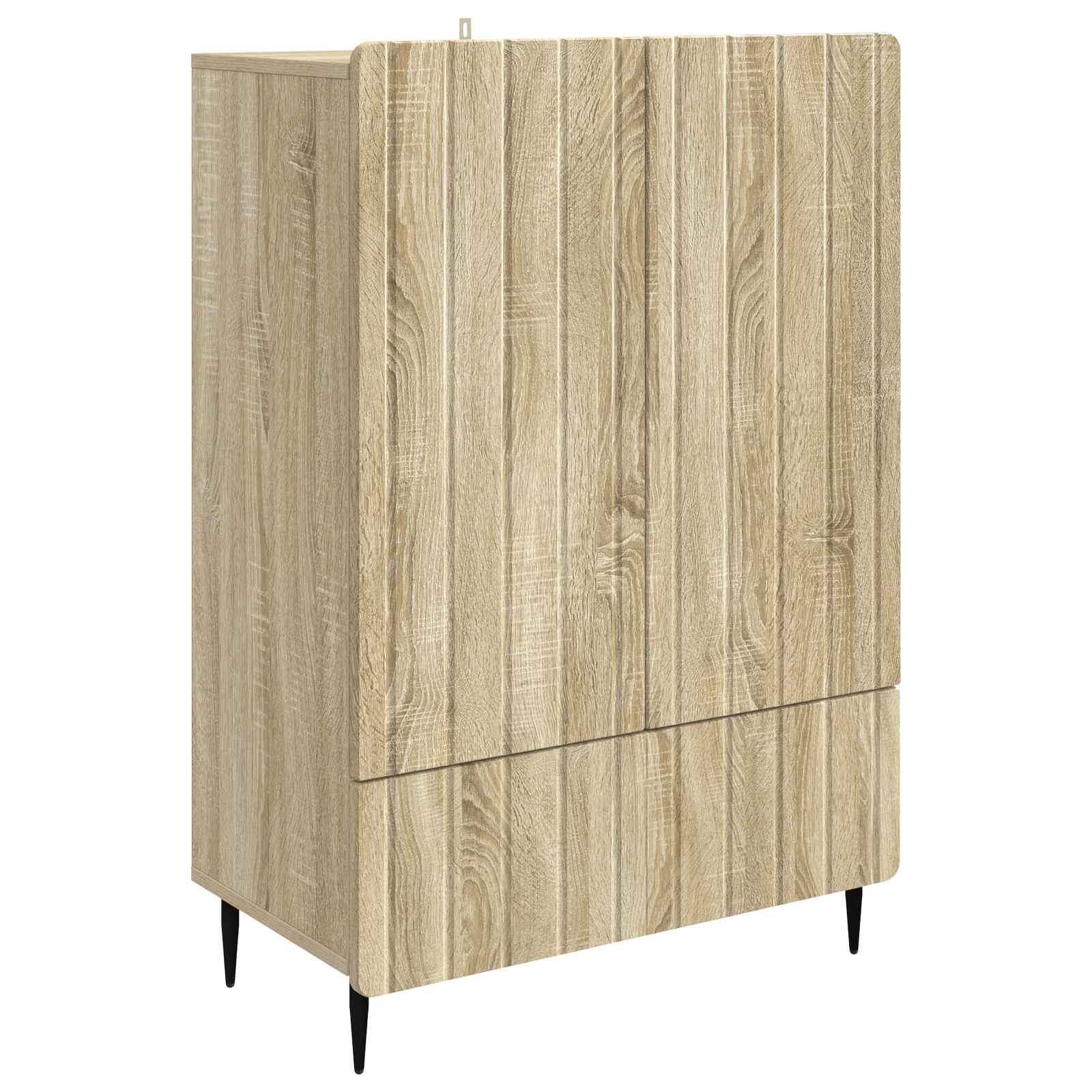 vidaXL Dressoir met lade Zwart 66 x 34,5 x 97 cm Bewerkt hout