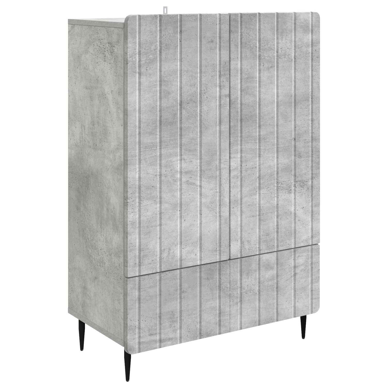 vidaXL Dressoir met lade Zwart 66 x 34,5 x 97 cm Bewerkt hout