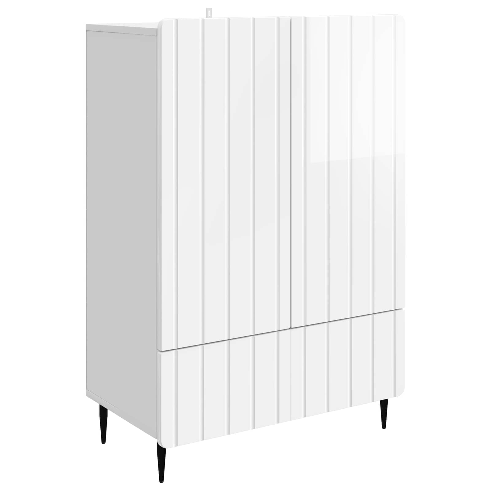 vidaXL Dressoir met lade Zwart 66 x 34,5 x 97 cm Bewerkt hout