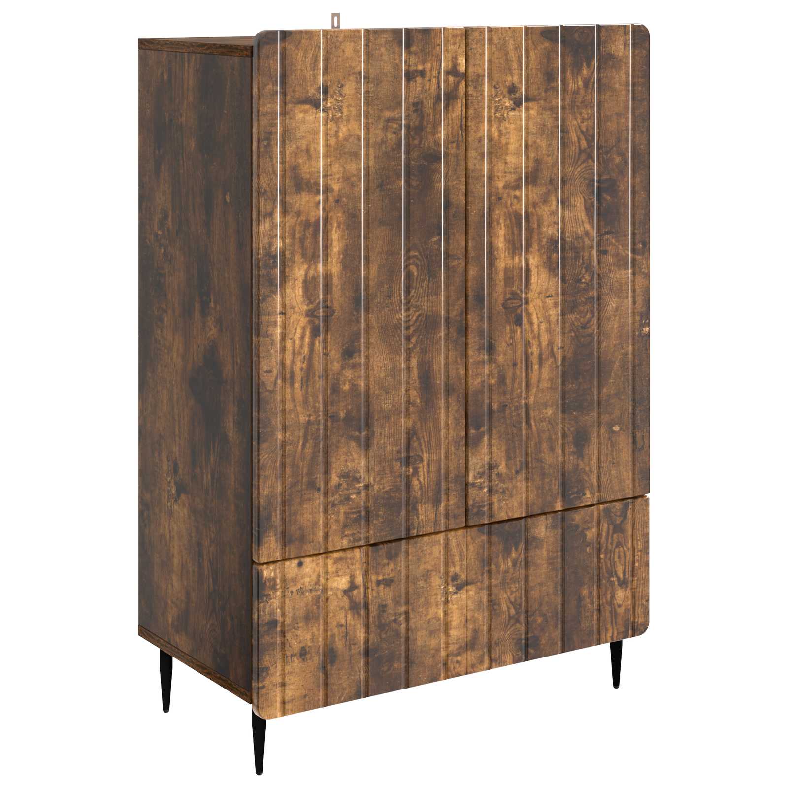 vidaXL Dressoir met lade Zwart 66 x 34,5 x 97 cm Bewerkt hout