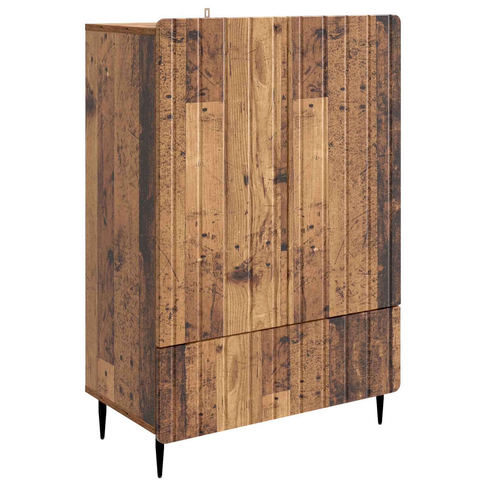vidaXL Dressoir met lade Zwart 66 x 34,5 x 97 cm Bewerkt hout