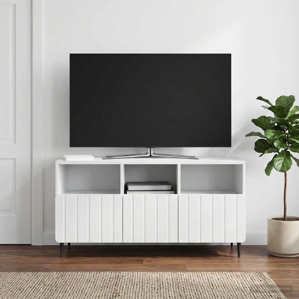 vidaXL TV-kast met lade Zwart 102 x 34,5 x 50 cm Bewerkt hout