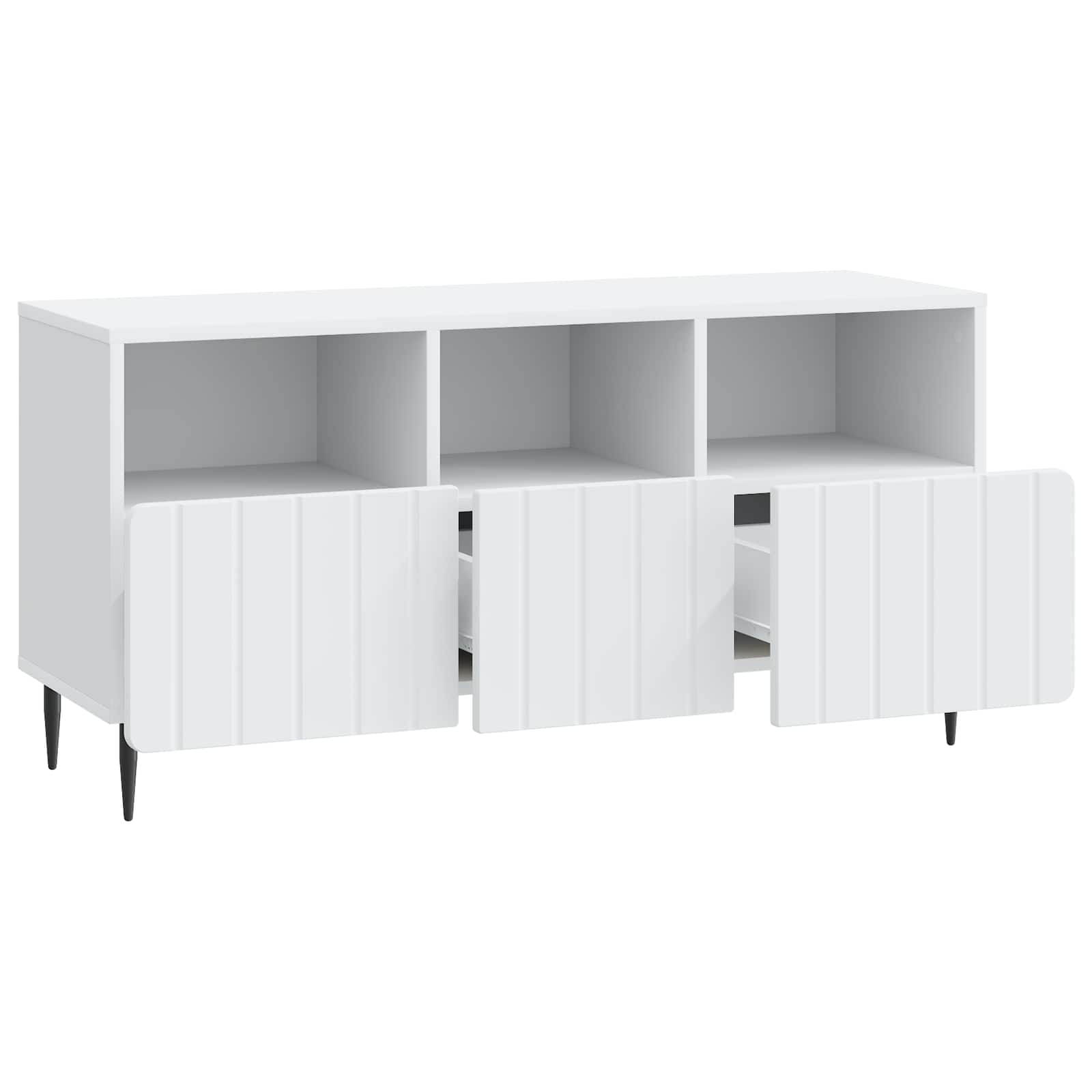 vidaXL TV-kast met lade Zwart 102 x 34,5 x 50 cm Bewerkt hout