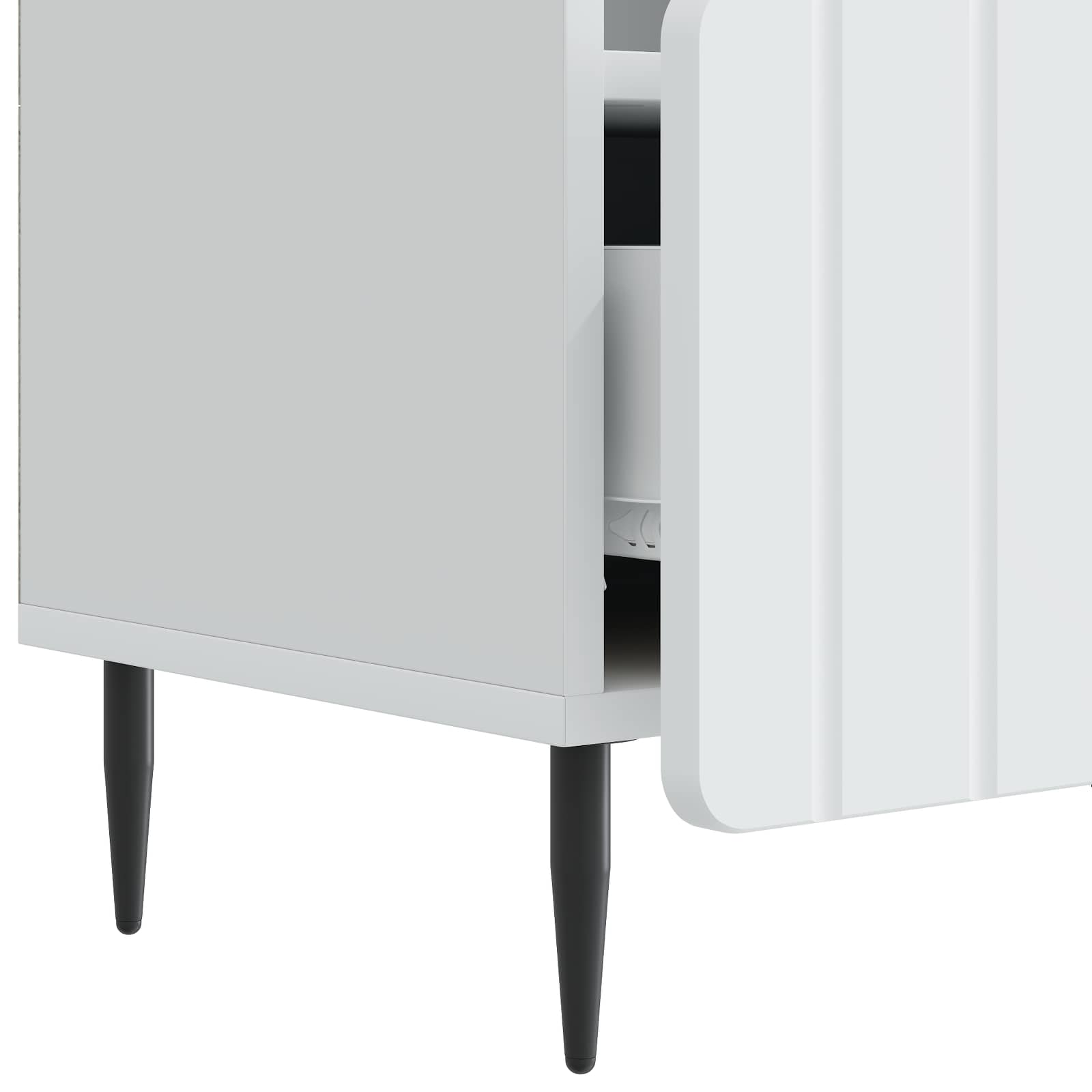 vidaXL TV-kast met lade Zwart 102 x 34,5 x 50 cm Bewerkt hout