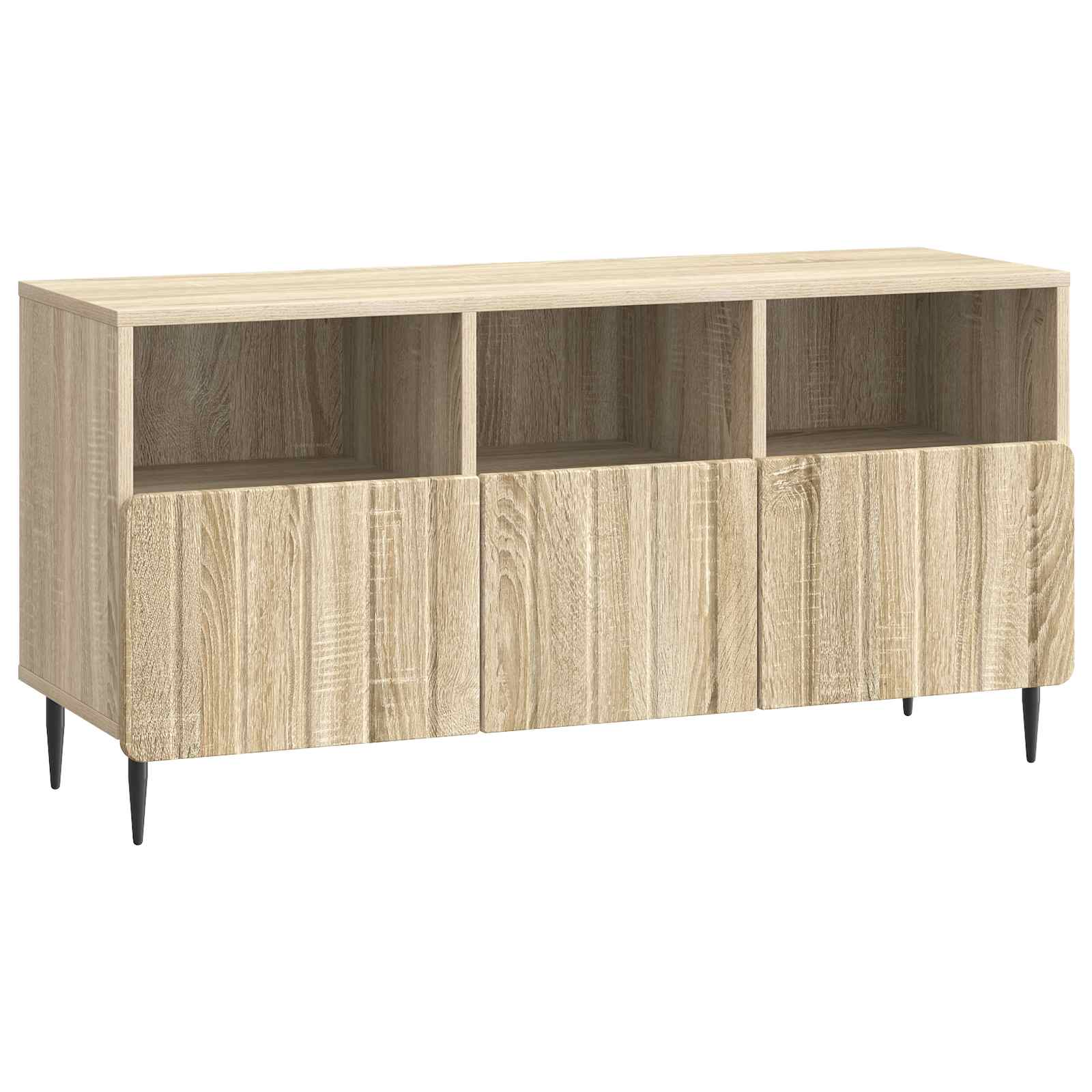 vidaXL TV-kast met lade Zwart 102 x 34,5 x 50 cm Bewerkt hout