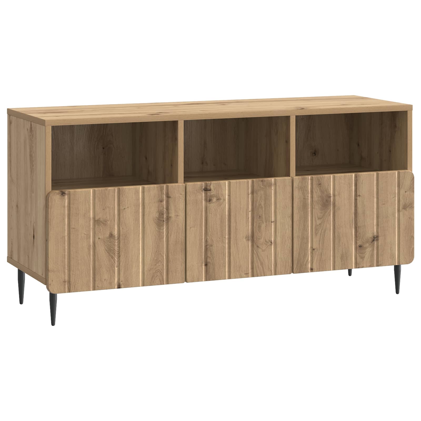 vidaXL TV-kast met lade Zwart 102 x 34,5 x 50 cm Bewerkt hout