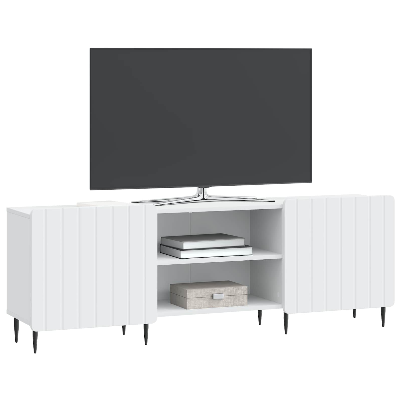 vidaXL TV-kast Wit 150 x 31 x 52 cm Bewerkt hout