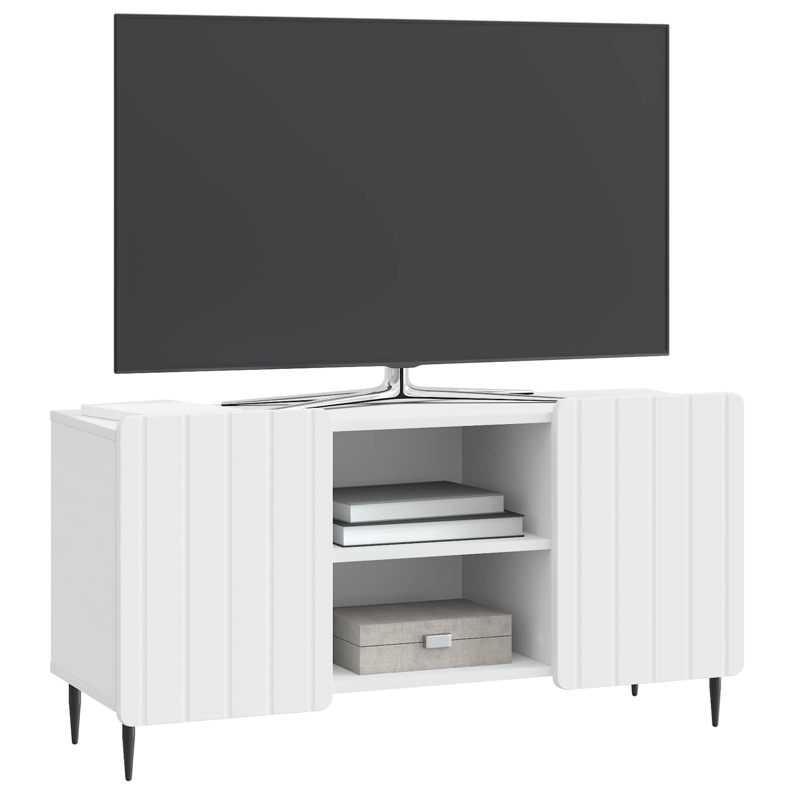 vidaXL TV-kast Zwart 102 x 34,5 x 52 cm Bewerkt hout