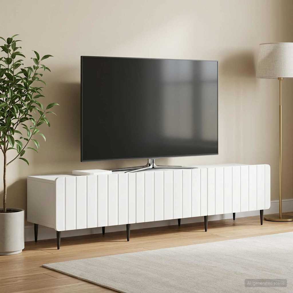 vidaXL TV-kast met lade Zwart 147 x 34,5 x 32 cm Bewerkt hout