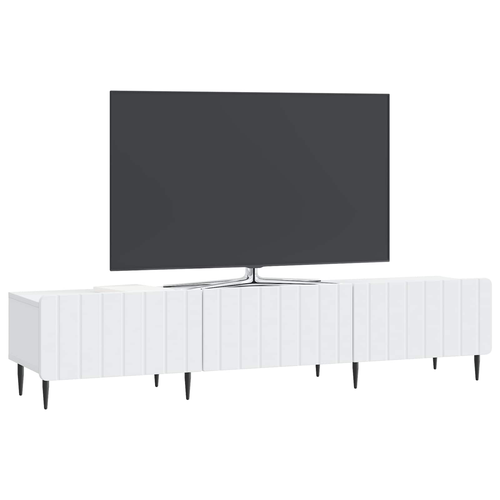 vidaXL TV-kast met lade Zwart 147 x 34,5 x 32 cm Bewerkt hout