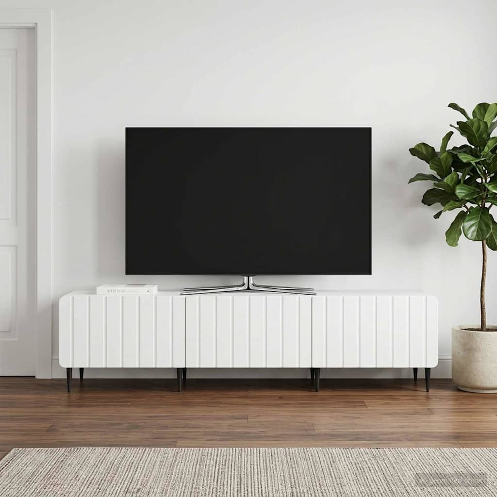 vidaXL TV-kast met lade Zwart 147 x 34,5 x 32 cm Bewerkt hout