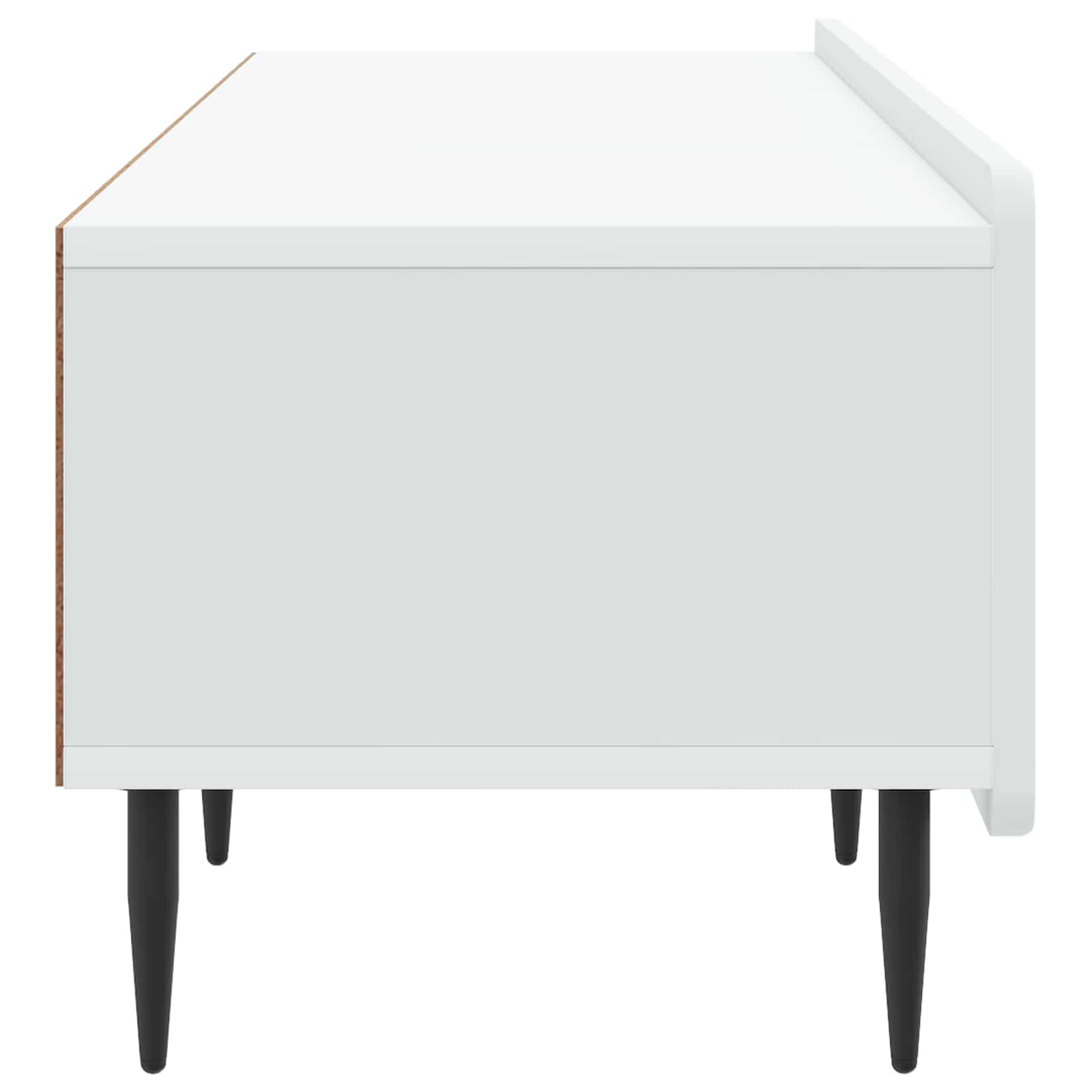 vidaXL TV-kast met lade Zwart 147 x 34,5 x 32 cm Bewerkt hout