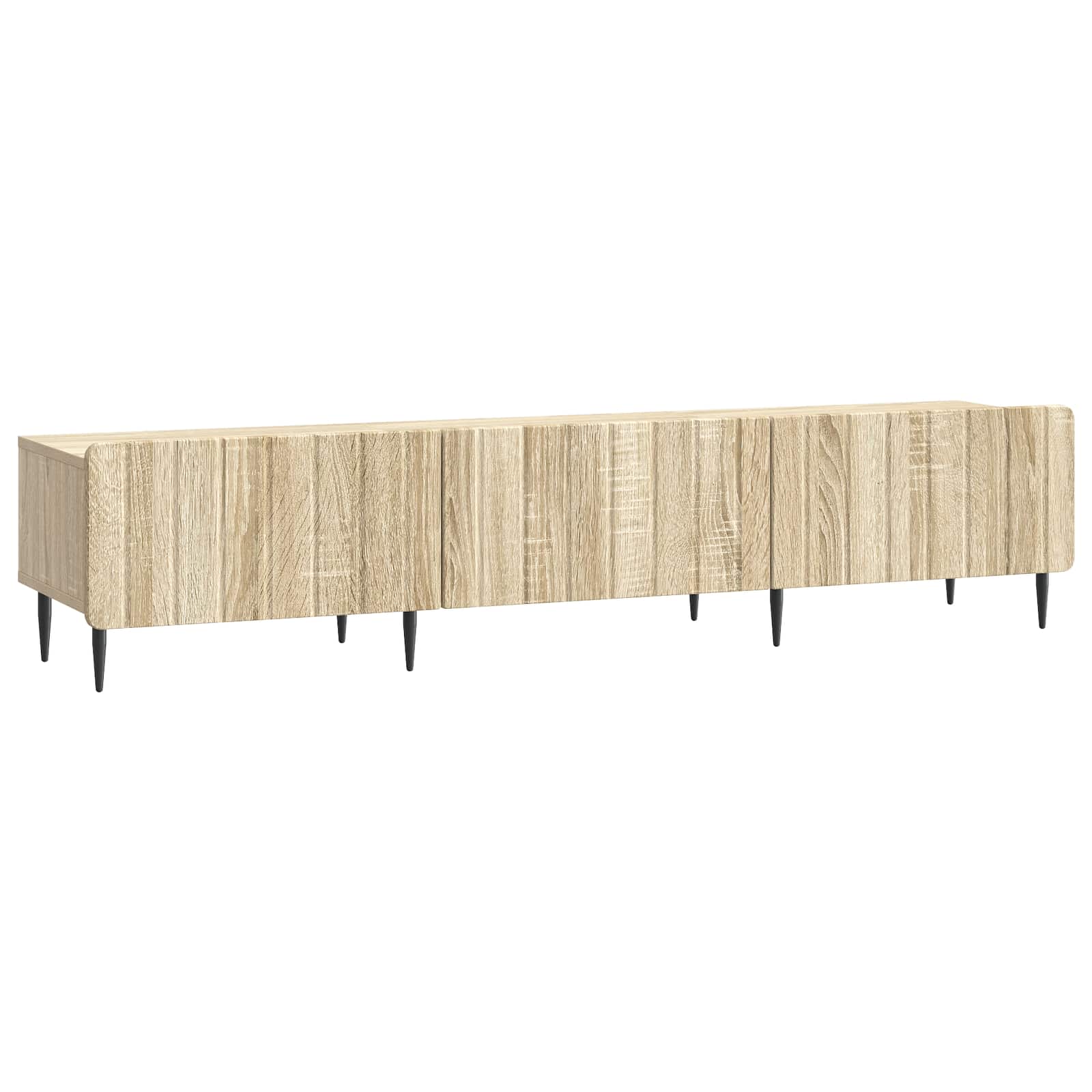 vidaXL TV-kast met lade Zwart 147 x 34,5 x 32 cm Bewerkt hout
