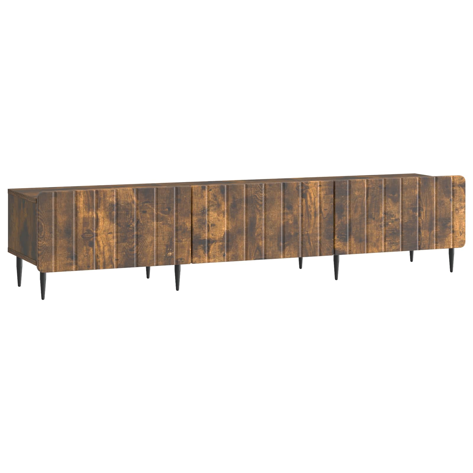 vidaXL TV-kast met lade Zwart 147 x 34,5 x 32 cm Bewerkt hout
