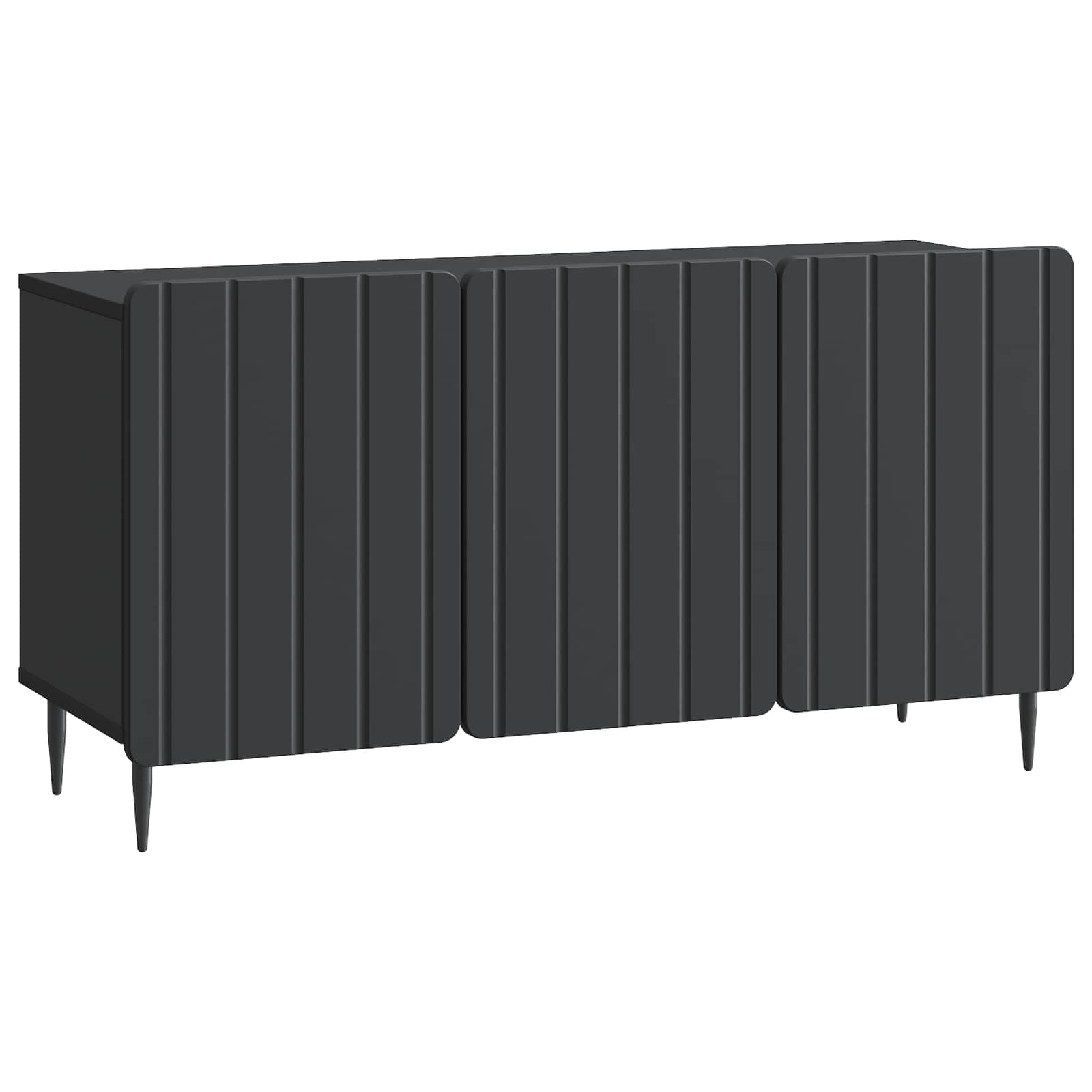 vidaXL TV-kast Zwart 99 x 34,5 x 52 cm Bewerkt hout