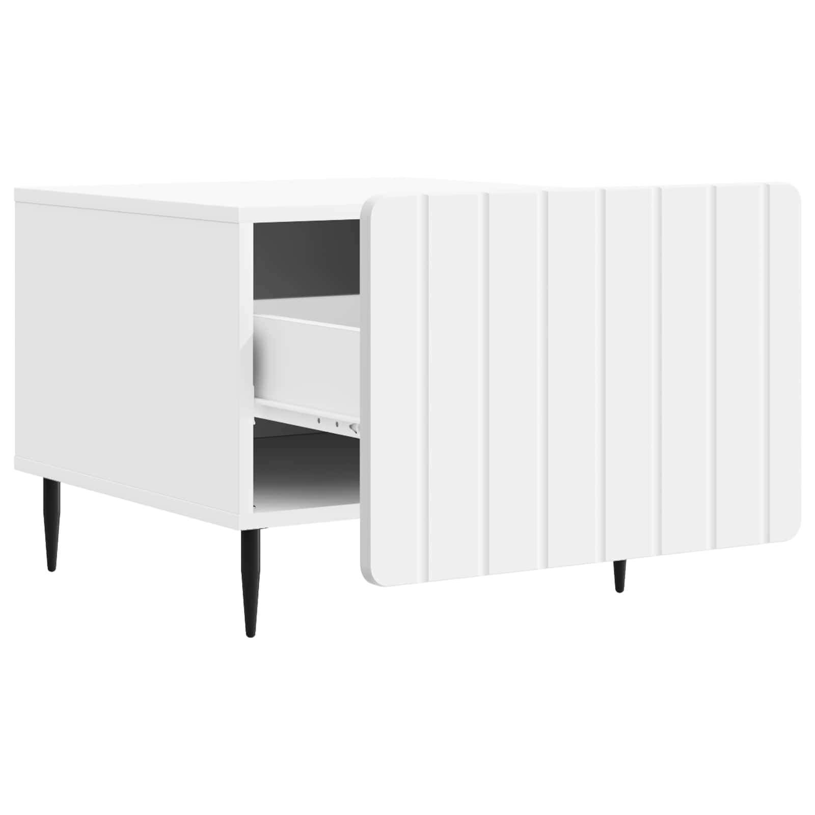 vidaXL Salontafel met lade Zwart 49 x 50 x 42 cm Bewerkt hout