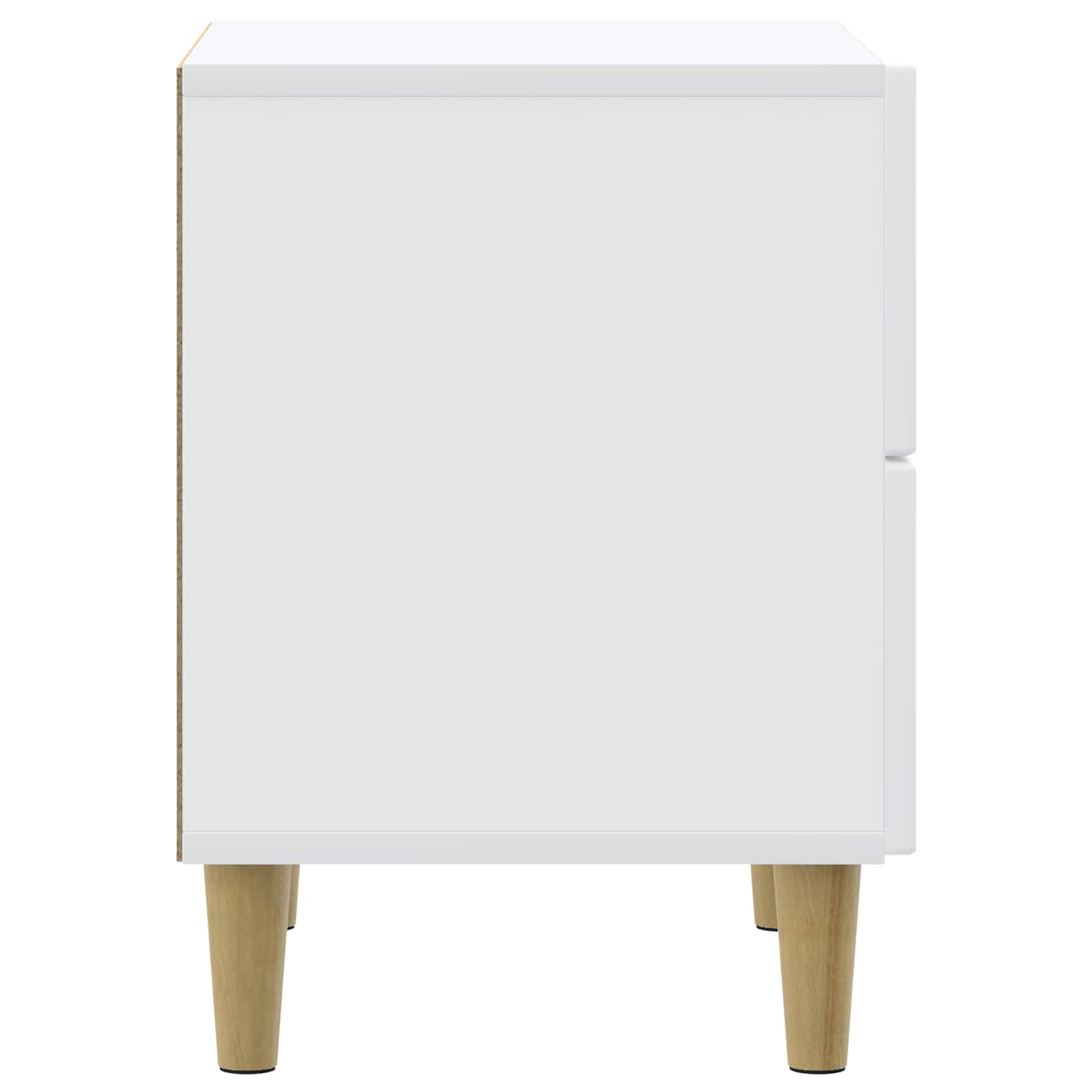 vidaXL Nachtkastje met lade 2 pcs Wit 43 x 34,5 x 48 cm Bewerkt hout