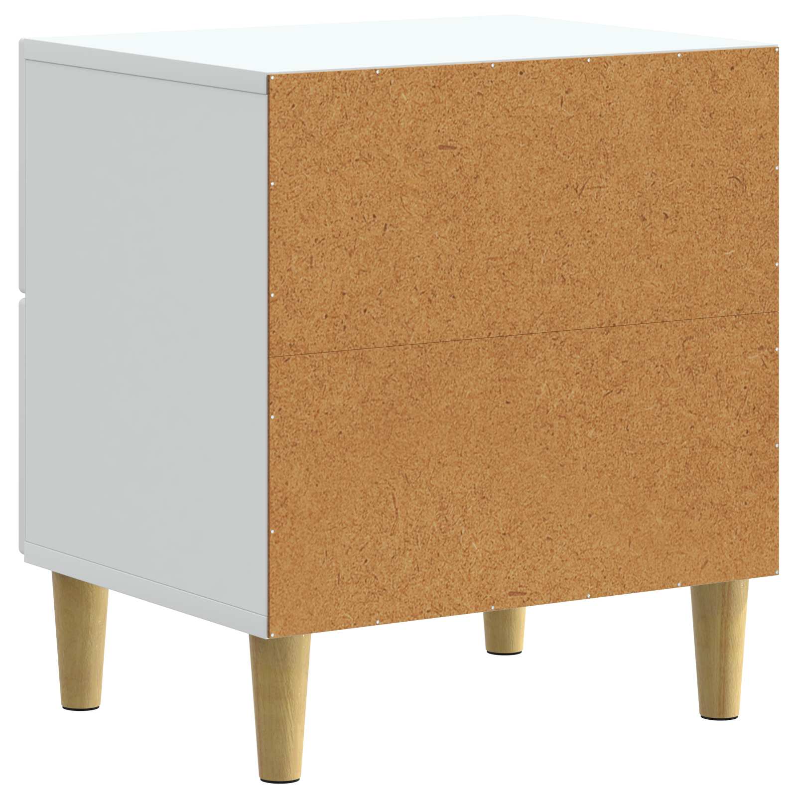 vidaXL Nachtkastje met lade 2 pcs Wit 43 x 34,5 x 48 cm Bewerkt hout