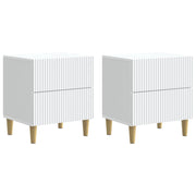 vidaXL Nachtkastje met lade 2 pcs Wit 43 x 34,5 x 48 cm Bewerkt hout