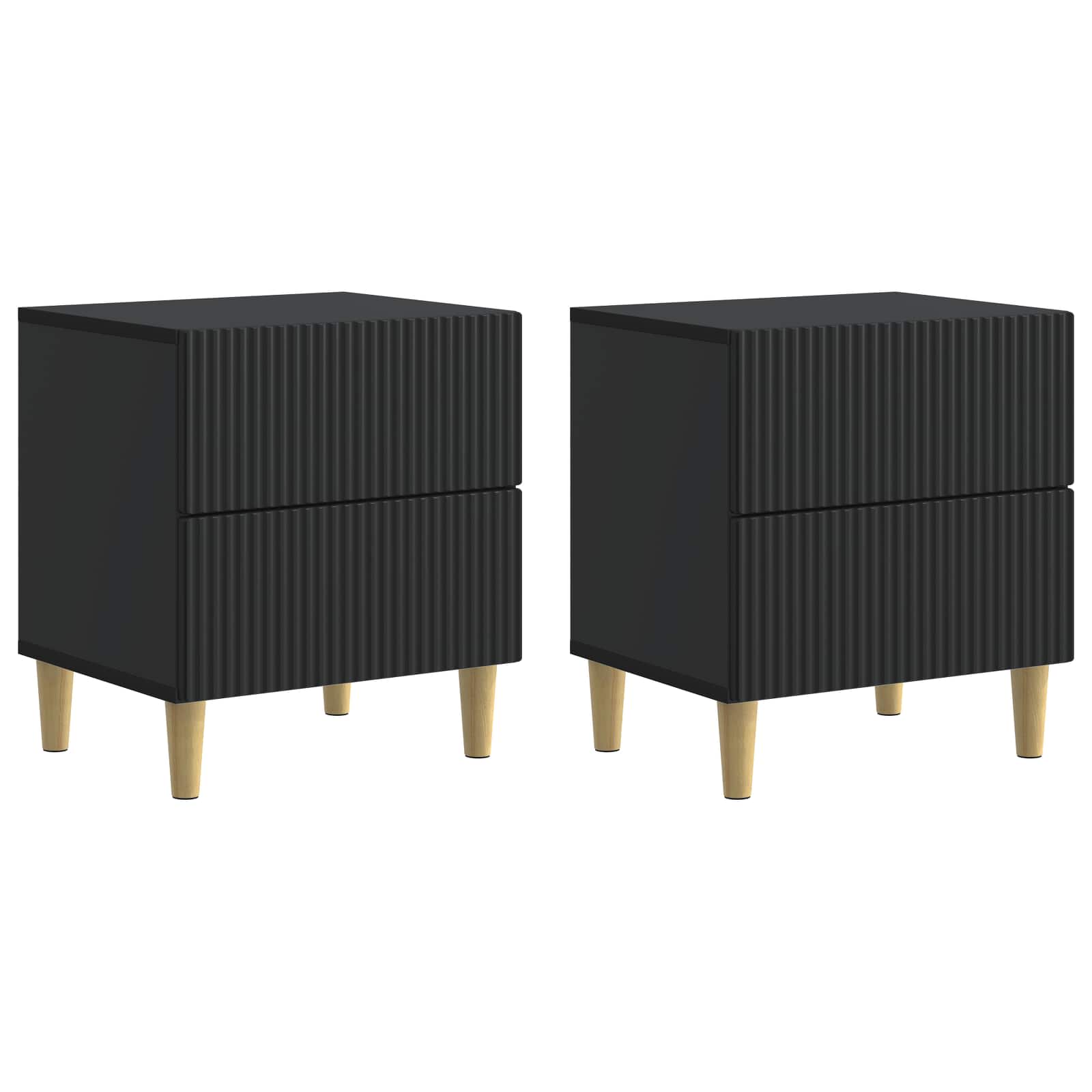vidaXL Nachtkastje met lade 2 pcs Wit 43 x 34,5 x 48 cm Bewerkt hout