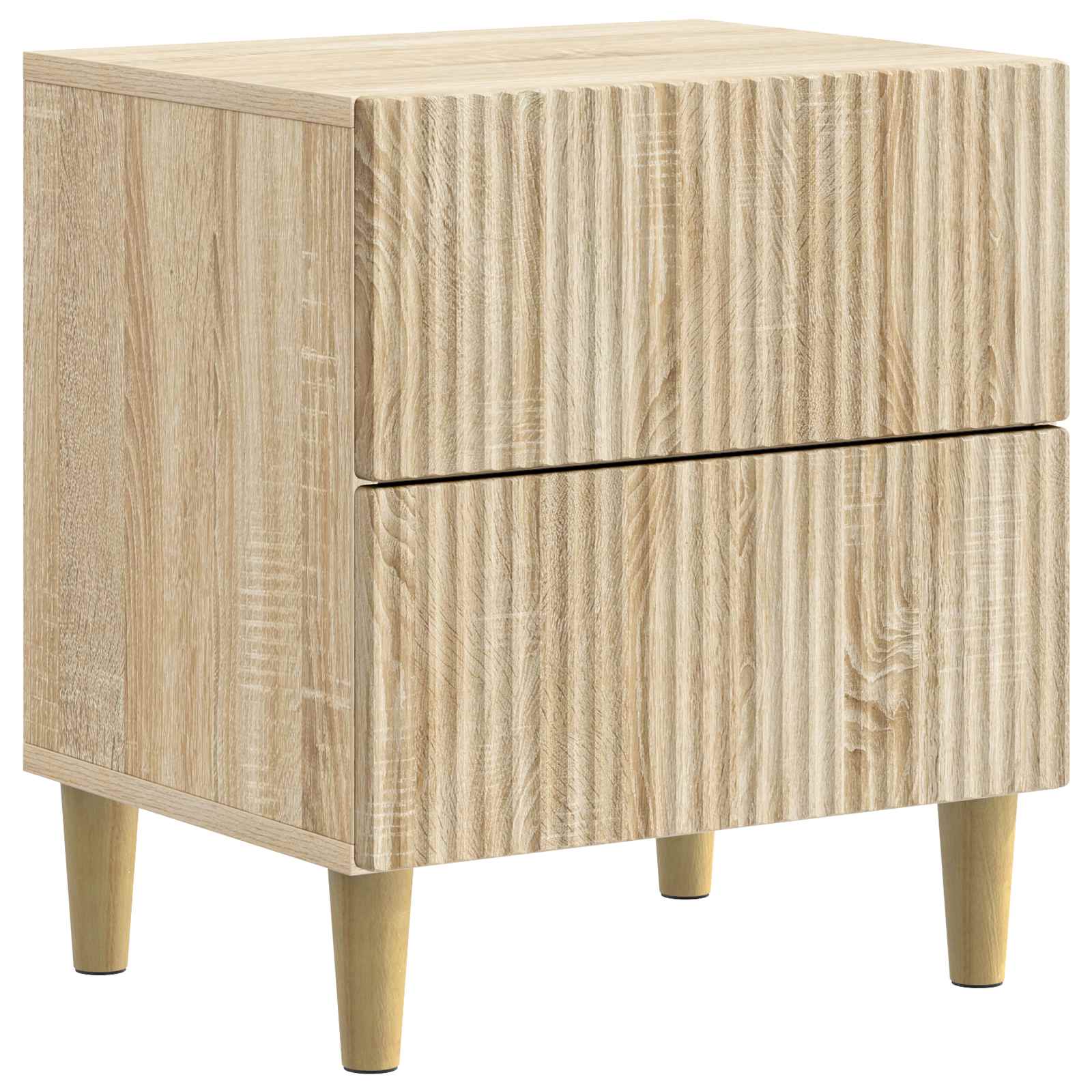 vidaXL Nachtkastje met lade 2 pcs Wit 43 x 34,5 x 48 cm Bewerkt hout