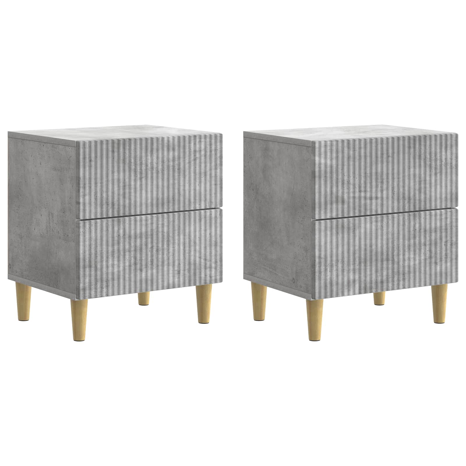 vidaXL Nachtkastje met lade 2 pcs Wit 43 x 34,5 x 48 cm Bewerkt hout
