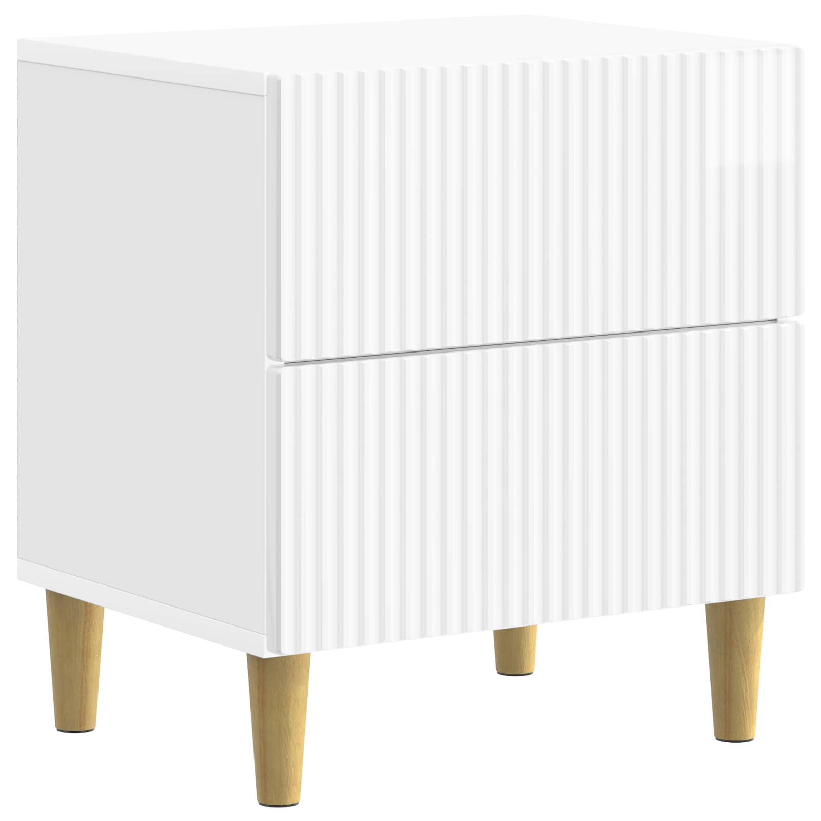vidaXL Nachtkastje met lade 2 pcs Wit 43 x 34,5 x 48 cm Bewerkt hout