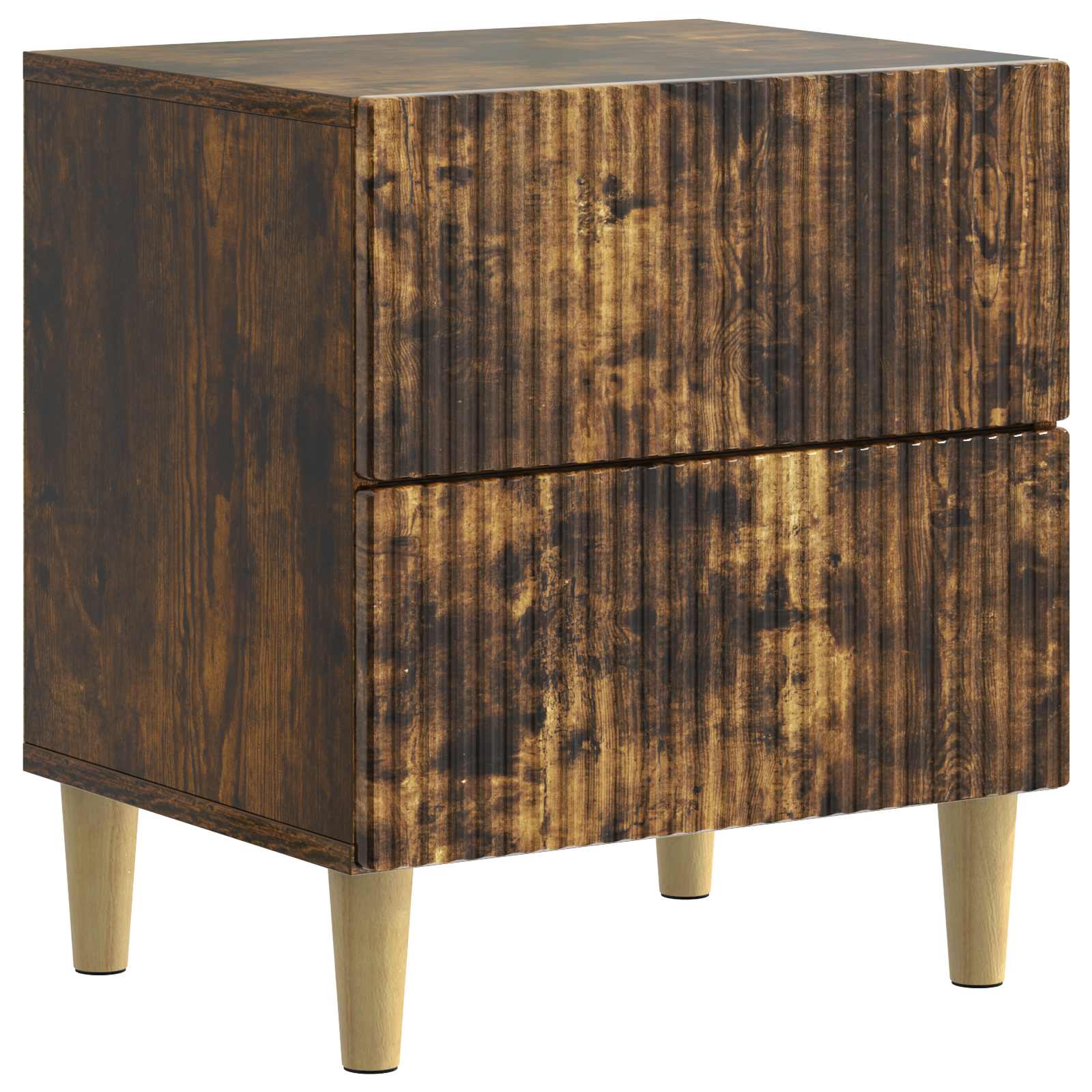vidaXL Nachtkastje met lade 2 pcs Wit 43 x 34,5 x 48 cm Bewerkt hout