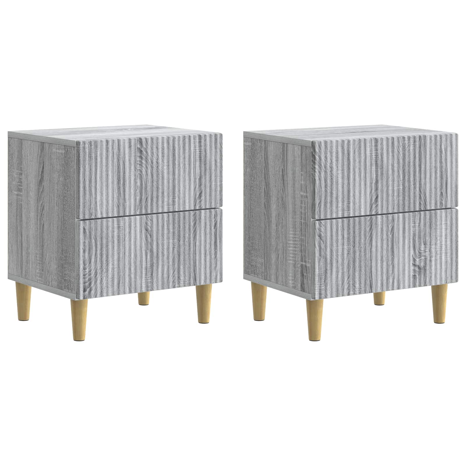 vidaXL Nachtkastje met lade 2 pcs Wit 43 x 34,5 x 48 cm Bewerkt hout