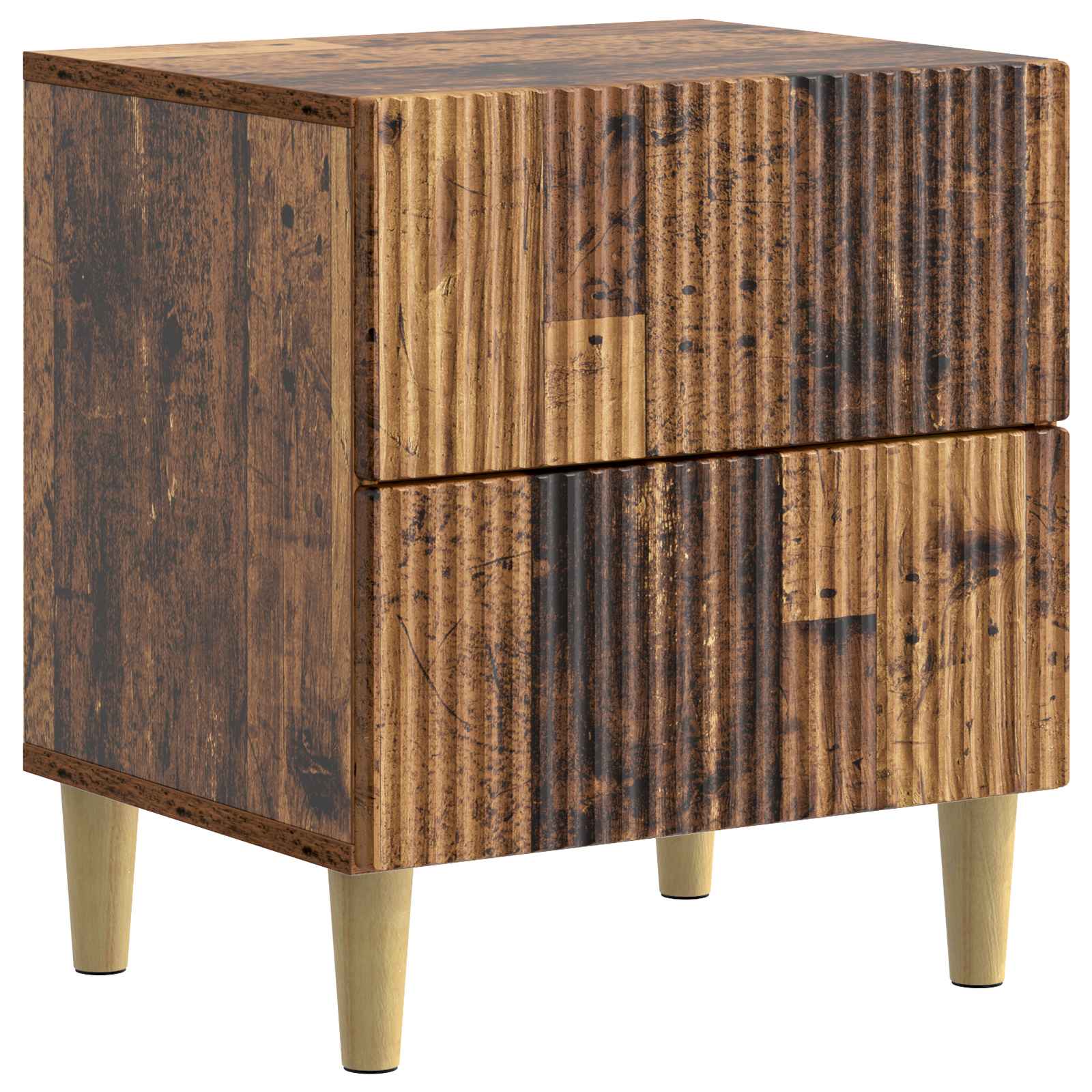 vidaXL Nachtkastje met lade 2 pcs Wit 43 x 34,5 x 48 cm Bewerkt hout