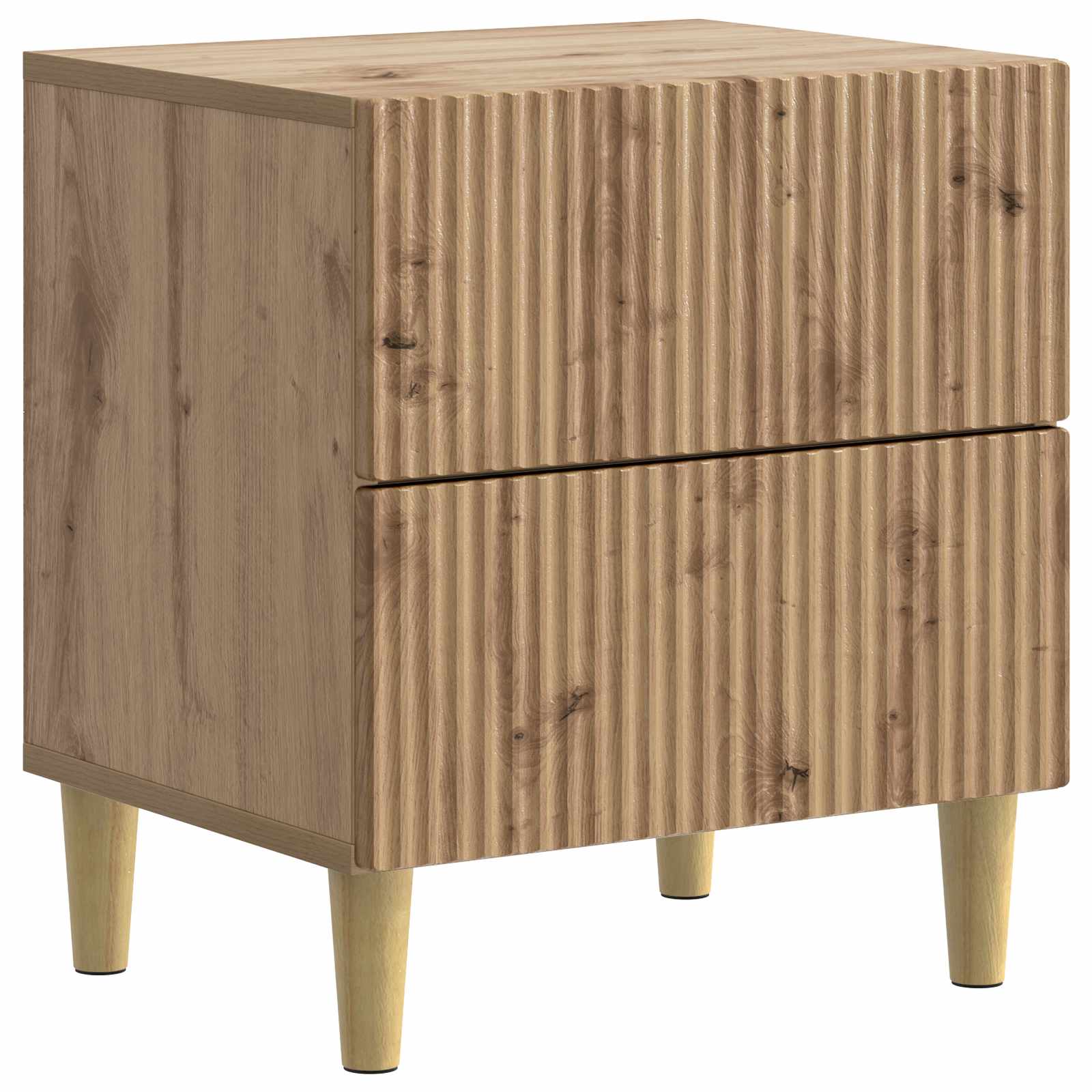 vidaXL Nachtkastje met lade 2 pcs Wit 43 x 34,5 x 48 cm Bewerkt hout