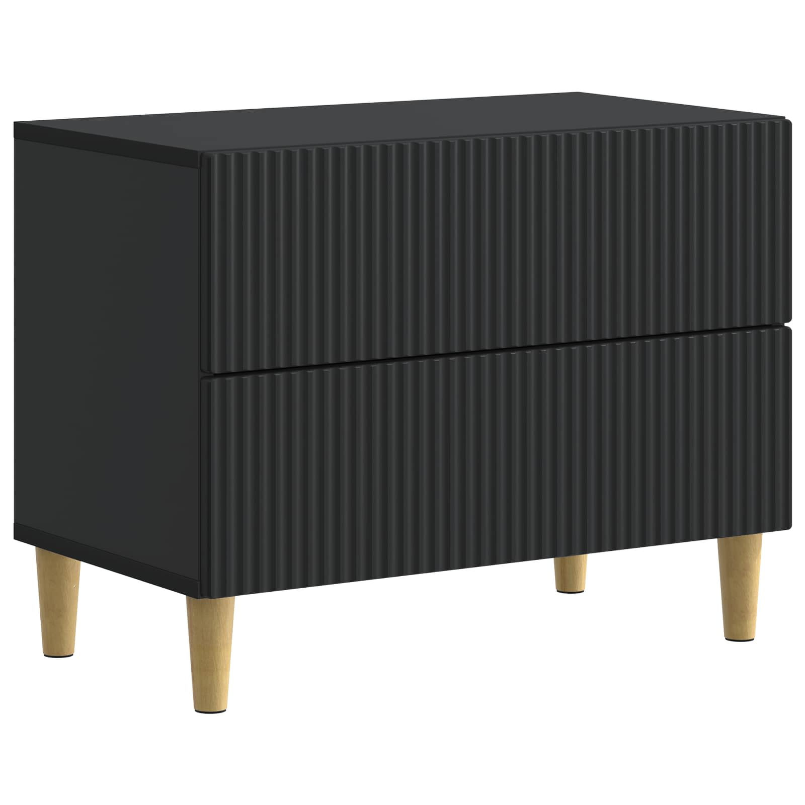 vidaXL Nachtkastje met lade Zwart 62 x 34,5 x 48 cm Bewerkt hout