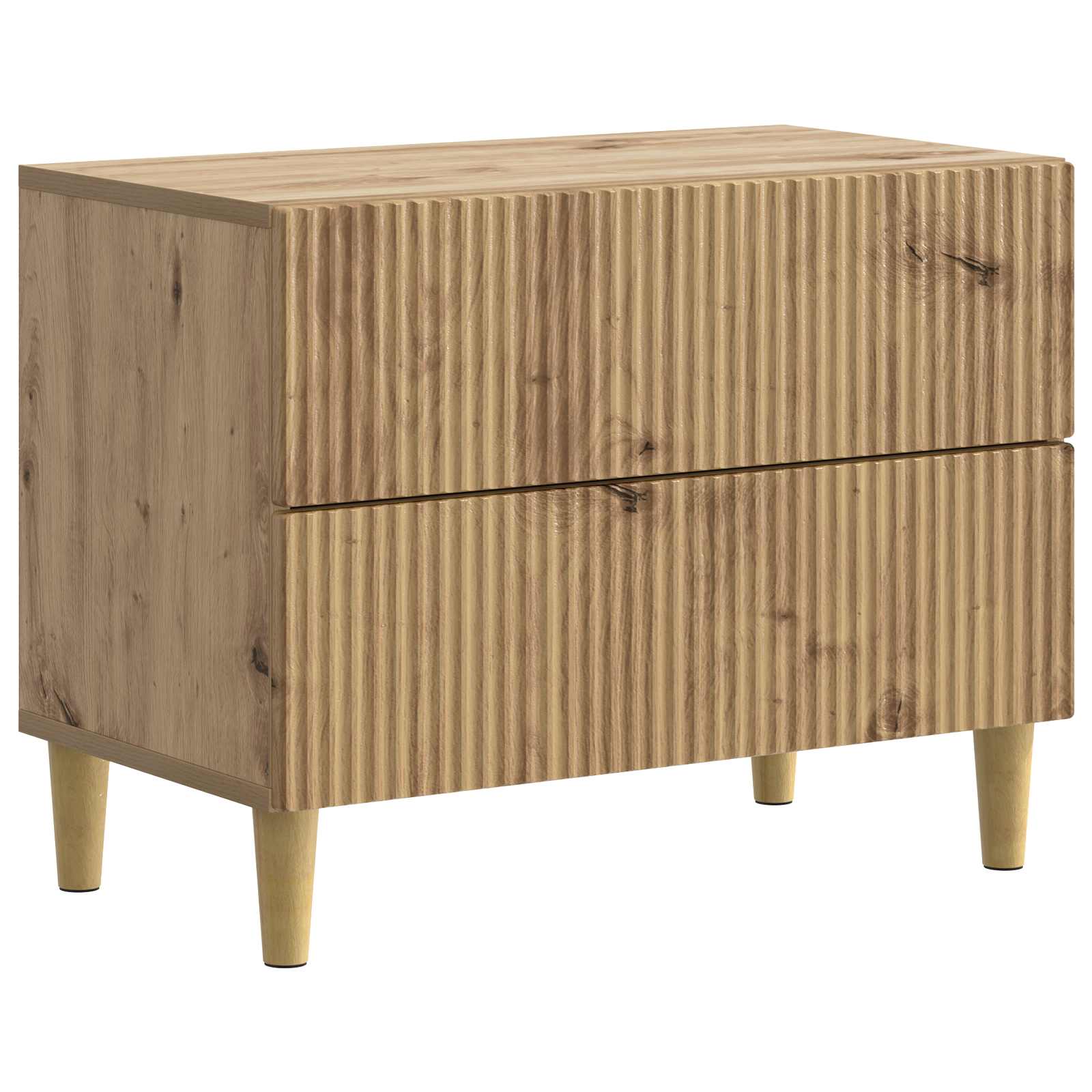 vidaXL Nachtkastje met lade Zwart 62 x 34,5 x 48 cm Bewerkt hout