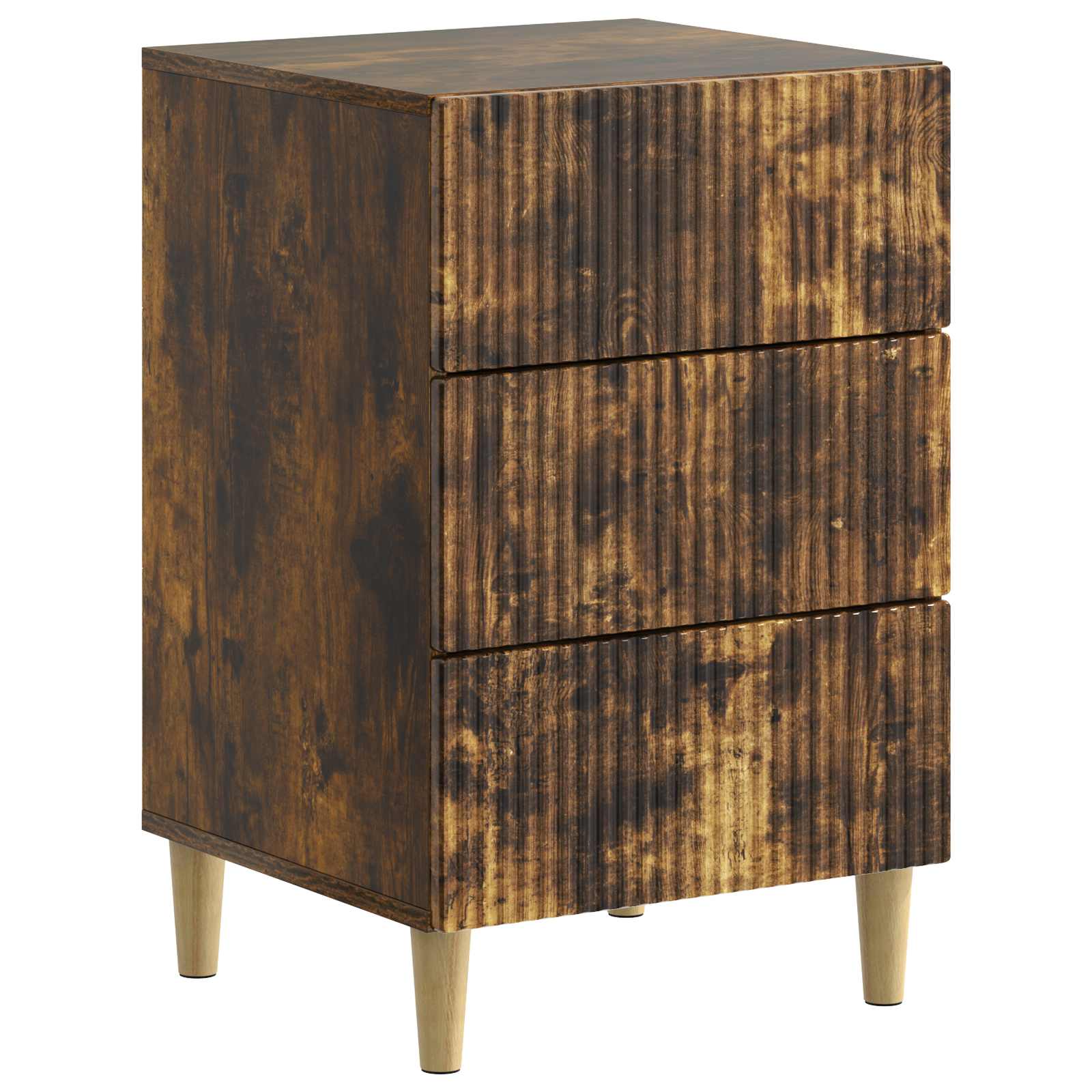 vidaXL Nachtkastje met lade Zwart 43 x 41 x 66,5 cm Bewerkt hout