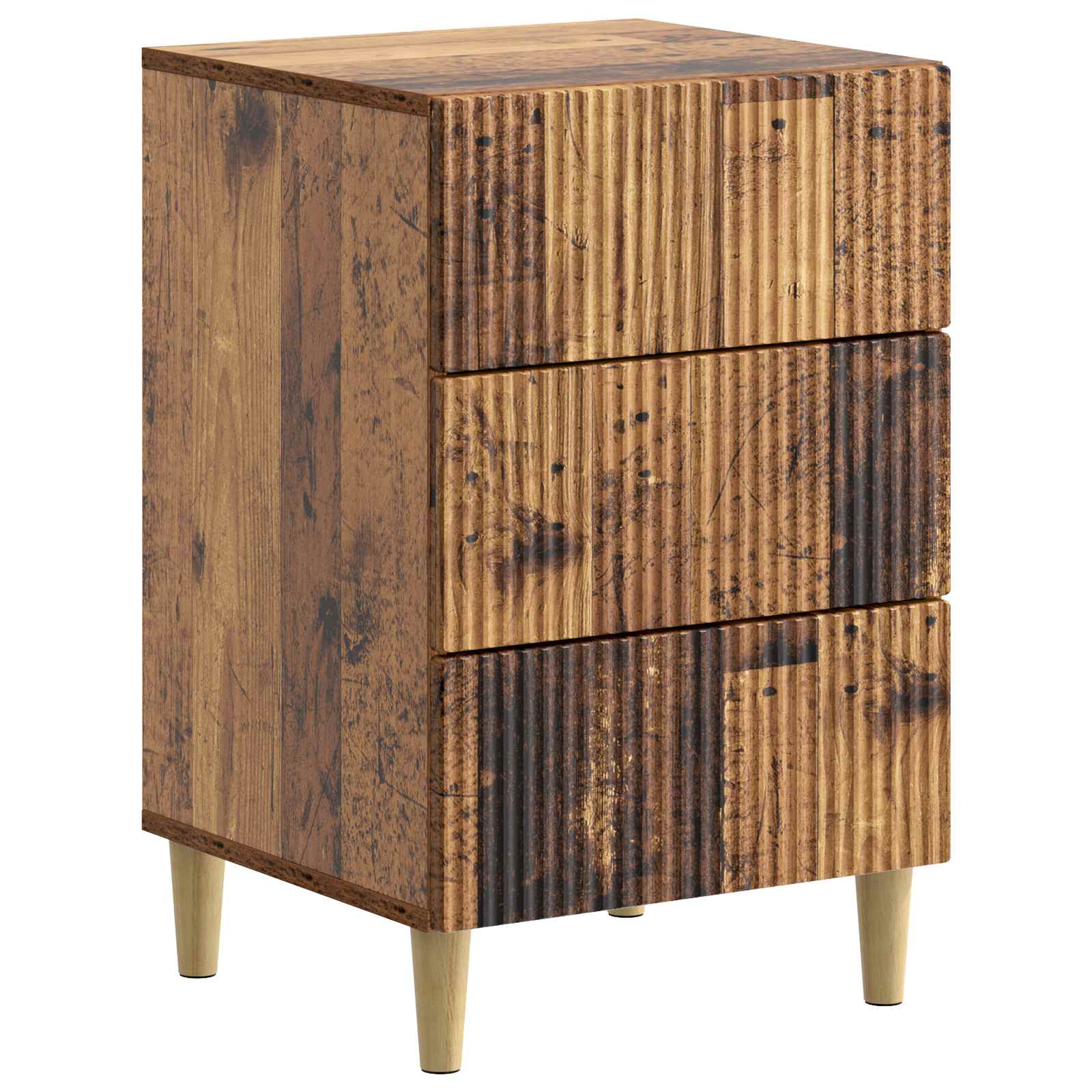 vidaXL Nachtkastje met lade Zwart 43 x 41 x 66,5 cm Bewerkt hout