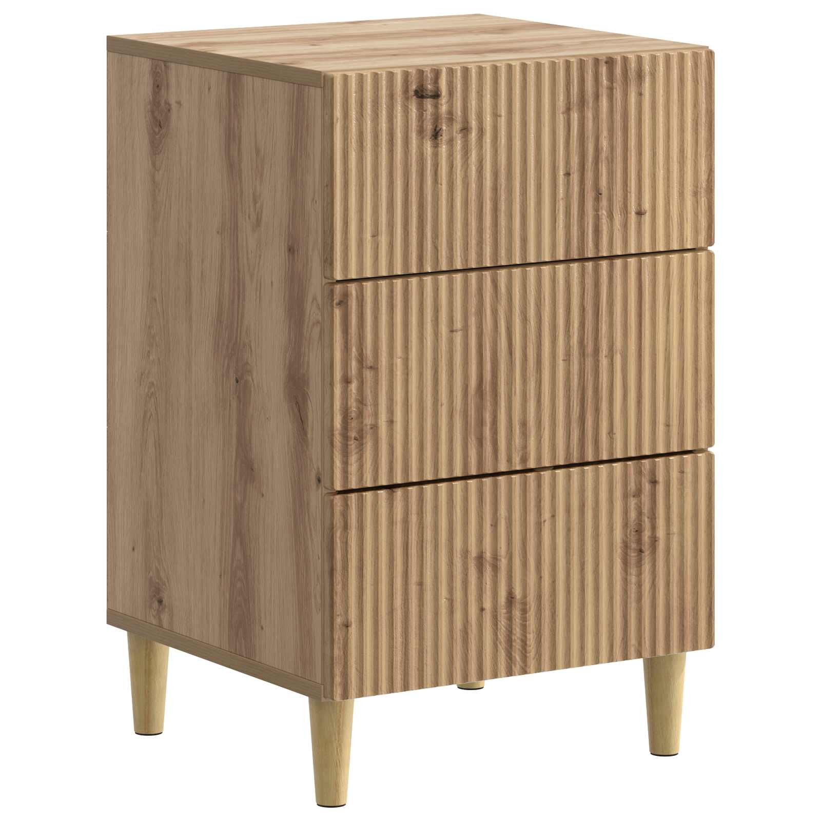 vidaXL Nachtkastje met lade Zwart 43 x 41 x 66,5 cm Bewerkt hout