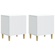 vidaXL Nachtkastje 2 pcs Wit 43 x 34,5 x 50 cm Bewerkt hout