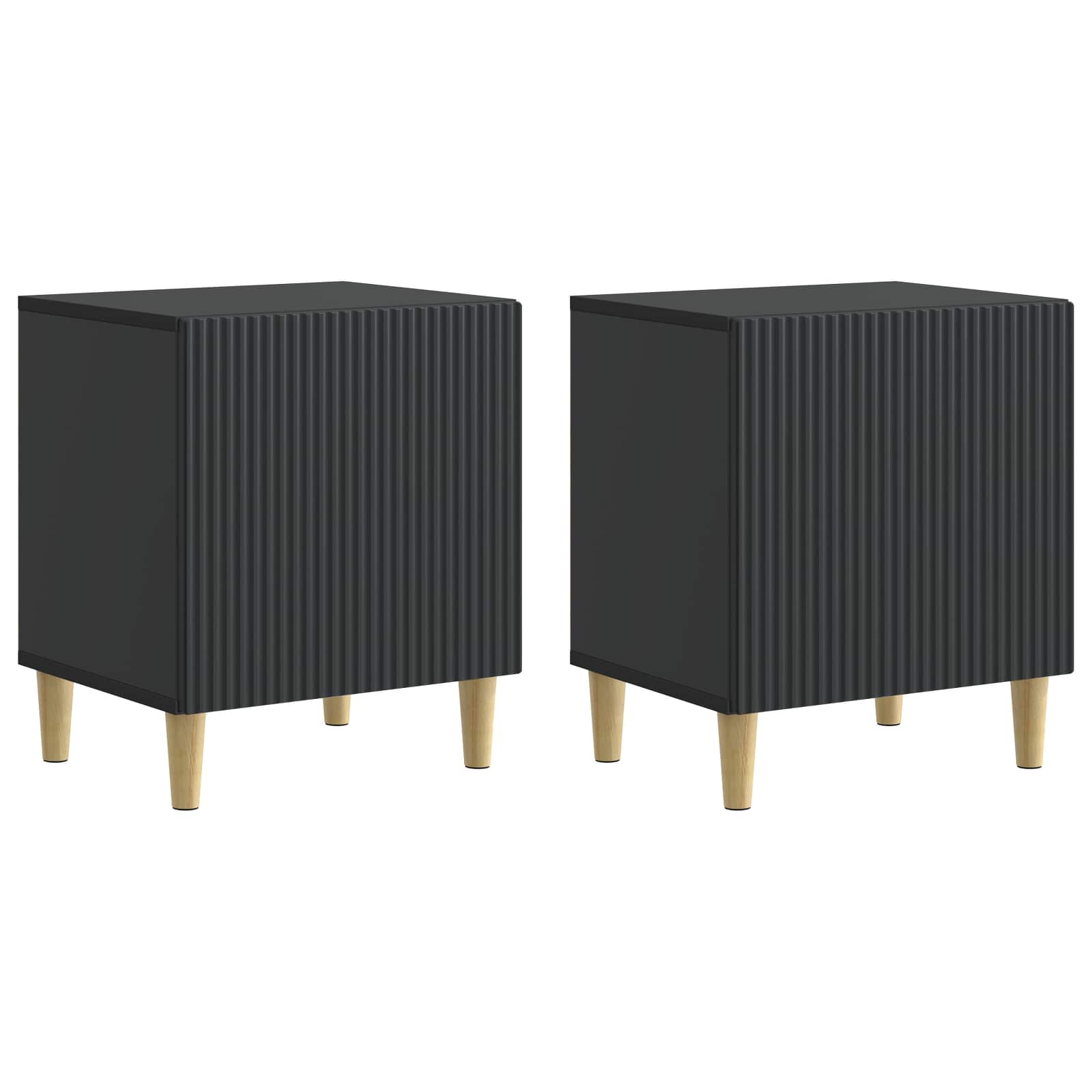 vidaXL Nachtkastje 2 pcs Wit 43 x 34,5 x 50 cm Bewerkt hout