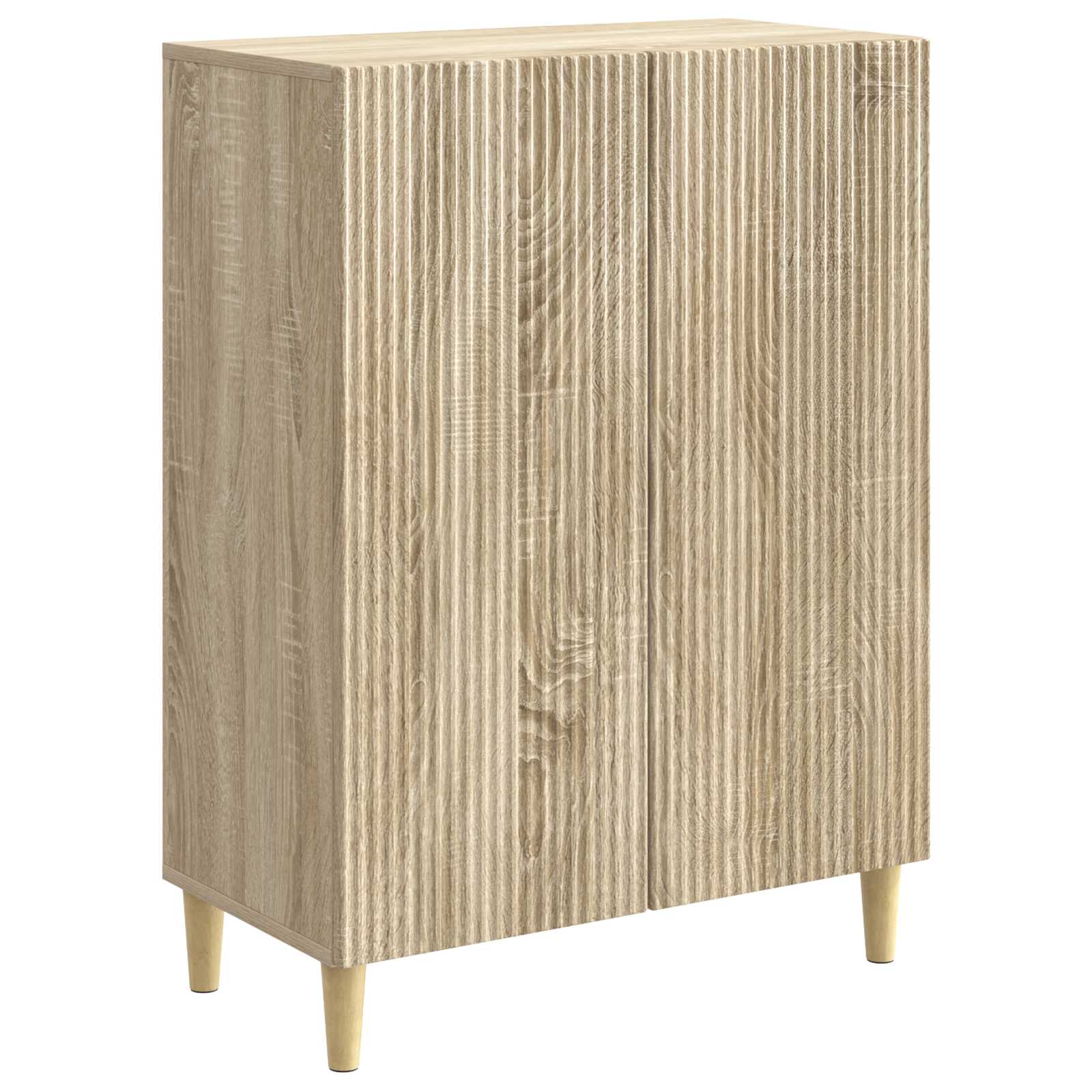 vidaXL Dressoir Zwart 66 x 34,5 x 90 cm Bewerkt hout