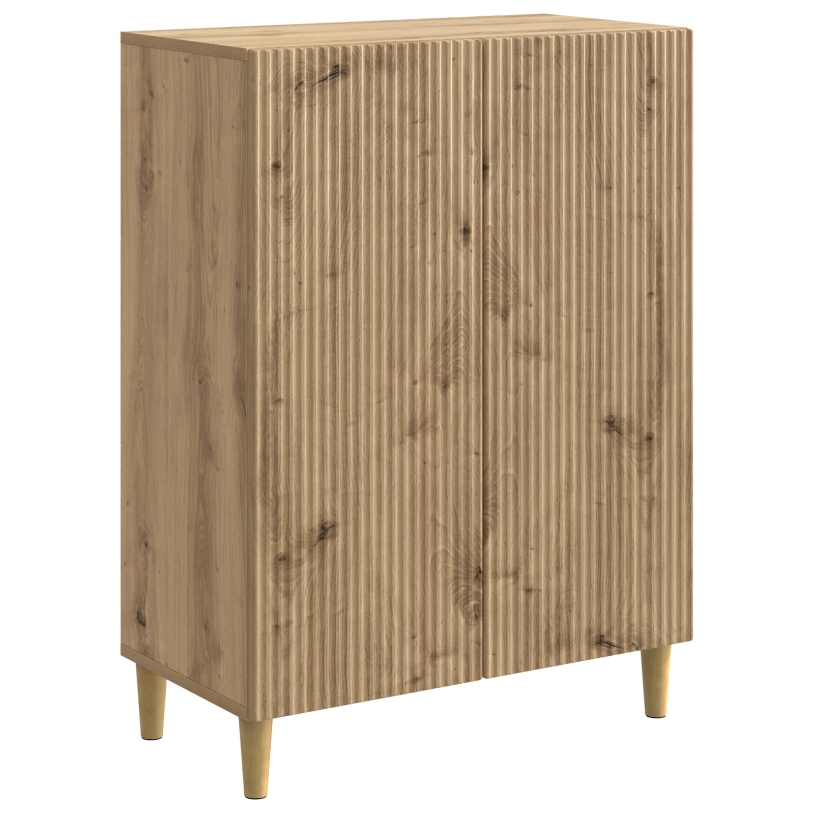 vidaXL Dressoir Zwart 66 x 34,5 x 90 cm Bewerkt hout
