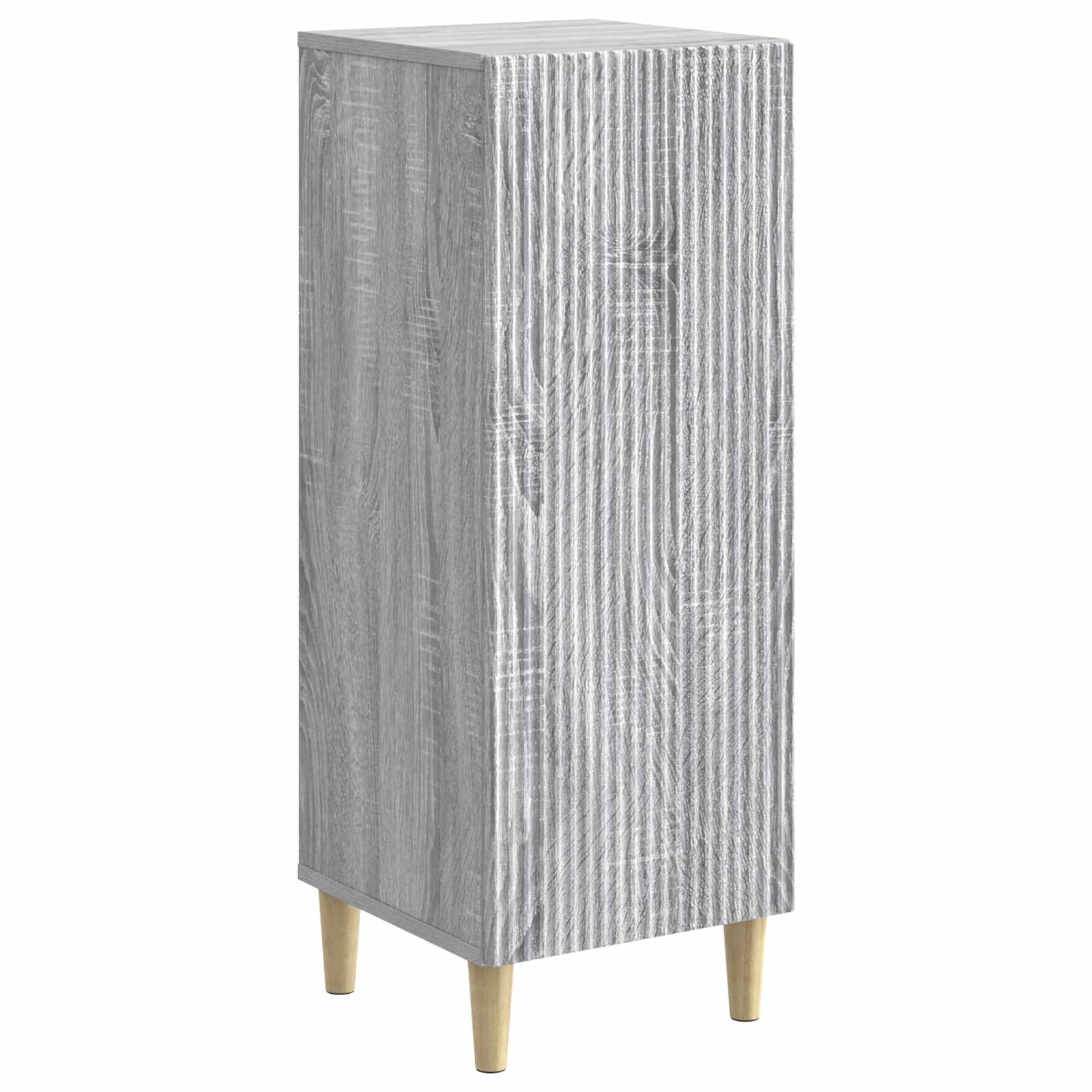 vidaXL Dressoir Zwart 33 x 34,5 x 90 cm Bewerkt hout