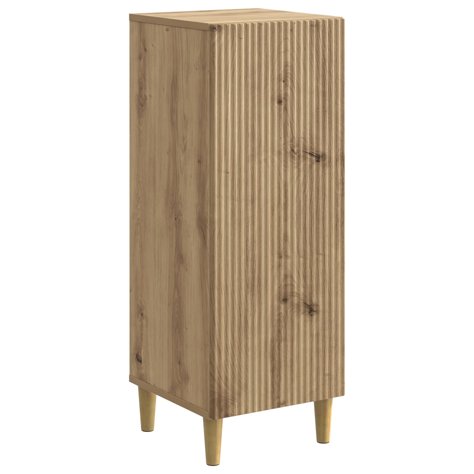 vidaXL Dressoir Zwart 33 x 34,5 x 90 cm Bewerkt hout