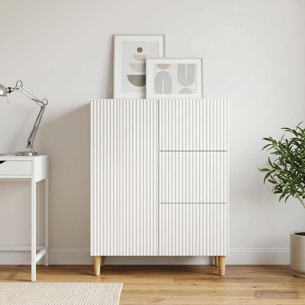 vidaXL Dressoir met lade Zwart 66 x 34,5 x 90 cm Bewerkt hout